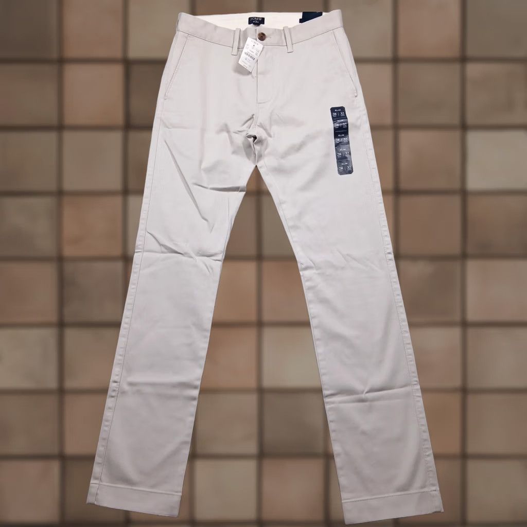 J.Crew J.CREW Flex Slim Fit Pants Mens 28x32 Beige Chino NWT Size US 28 / EU 44 - 1 Thumbnail