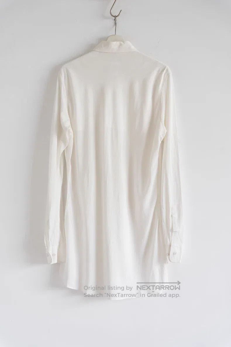Yohji Yamamoto Yohji Yamamoto 03aw Curved Cut Rayon White Shirt Size US L / EU 52-54 / 3 - 2 Thumbnail