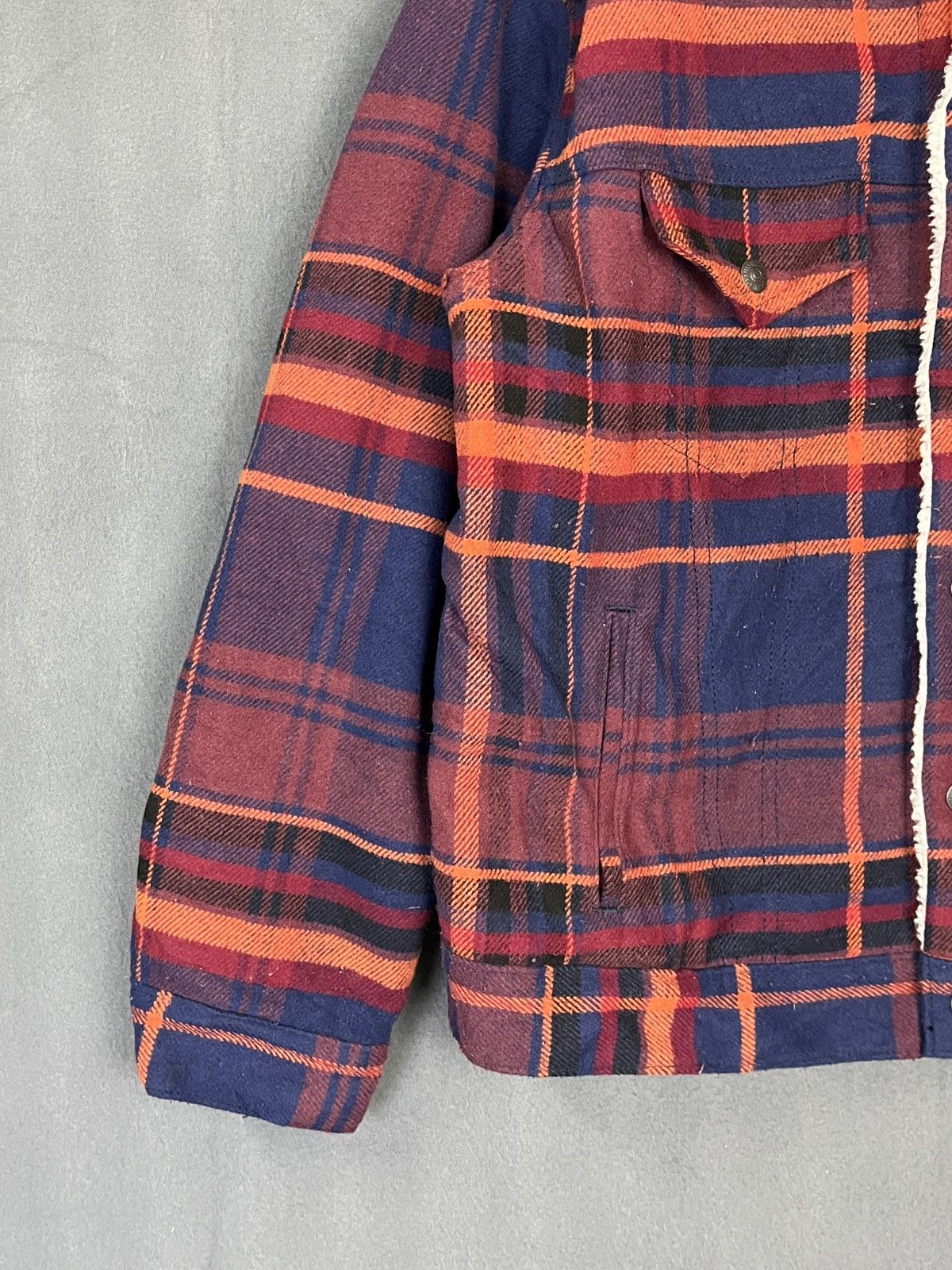 Levi's × Levi's Vintage Clothing Levis Plaid Sherpa Button Up Jacket Size US M / EU 48-50 / 2 - 4 Thumbnail