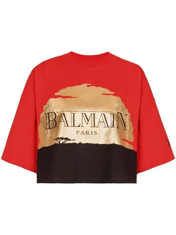 Balmain o1s1wg111225 X Disney The Lion King T-Shirt in Red Size XL / US 12-14 / IT 48-50 - 1 Thumbnail