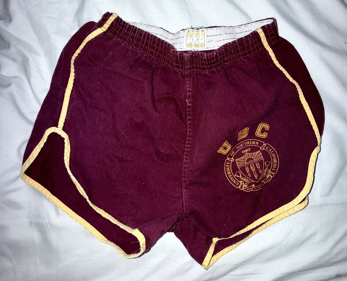 Nike Vintage 70s USC Collegiate Pacific Running Shorts 3.5" Size 27" / US 4 / IT 40 - 10 Thumbnail