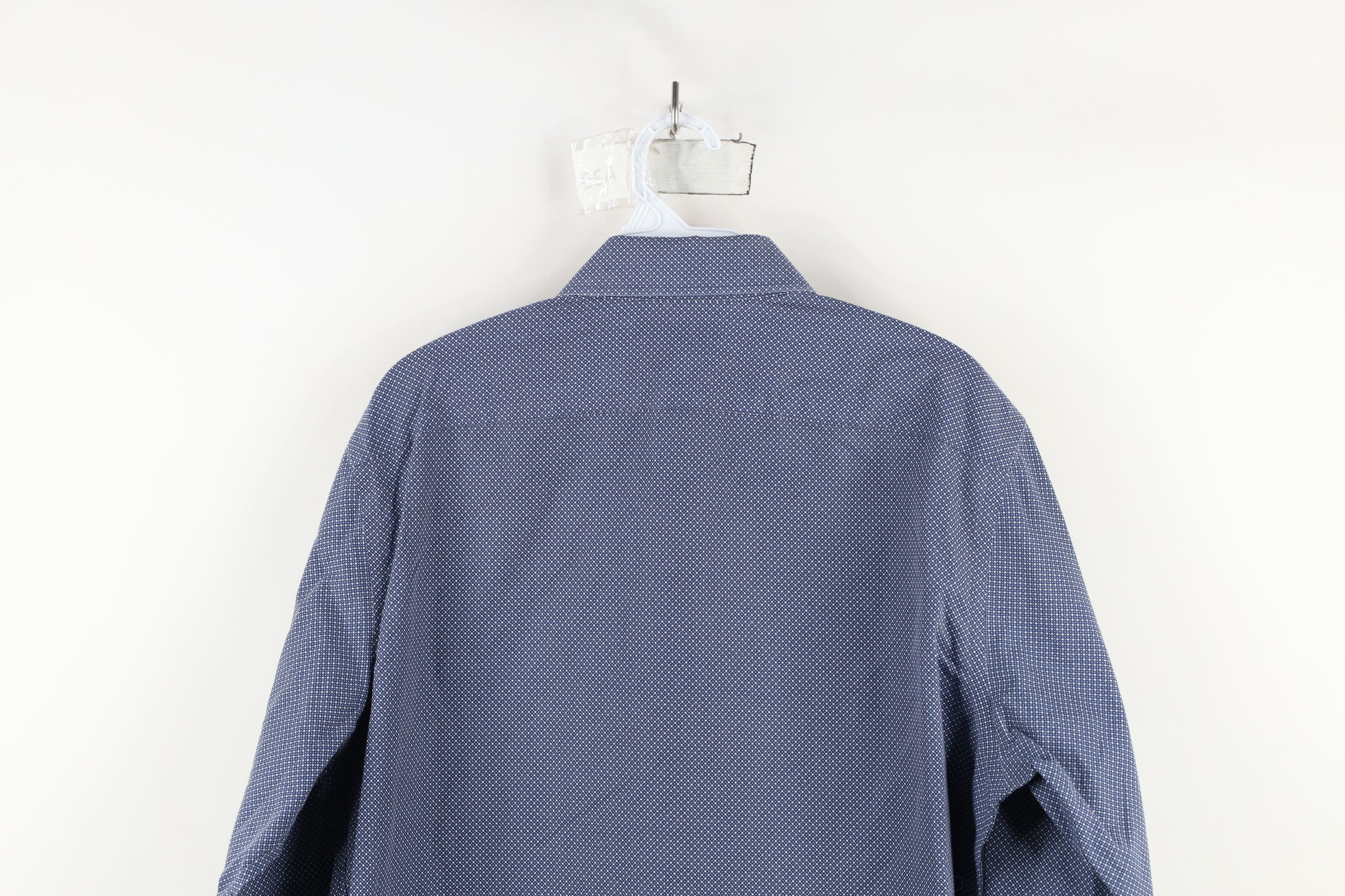 Banana Republic × Vintage Banana Republic Fit Non Iron Polka Dot Button Shirt Blue Size US M / EU 48-50 / 2 - 13 Thumbnail