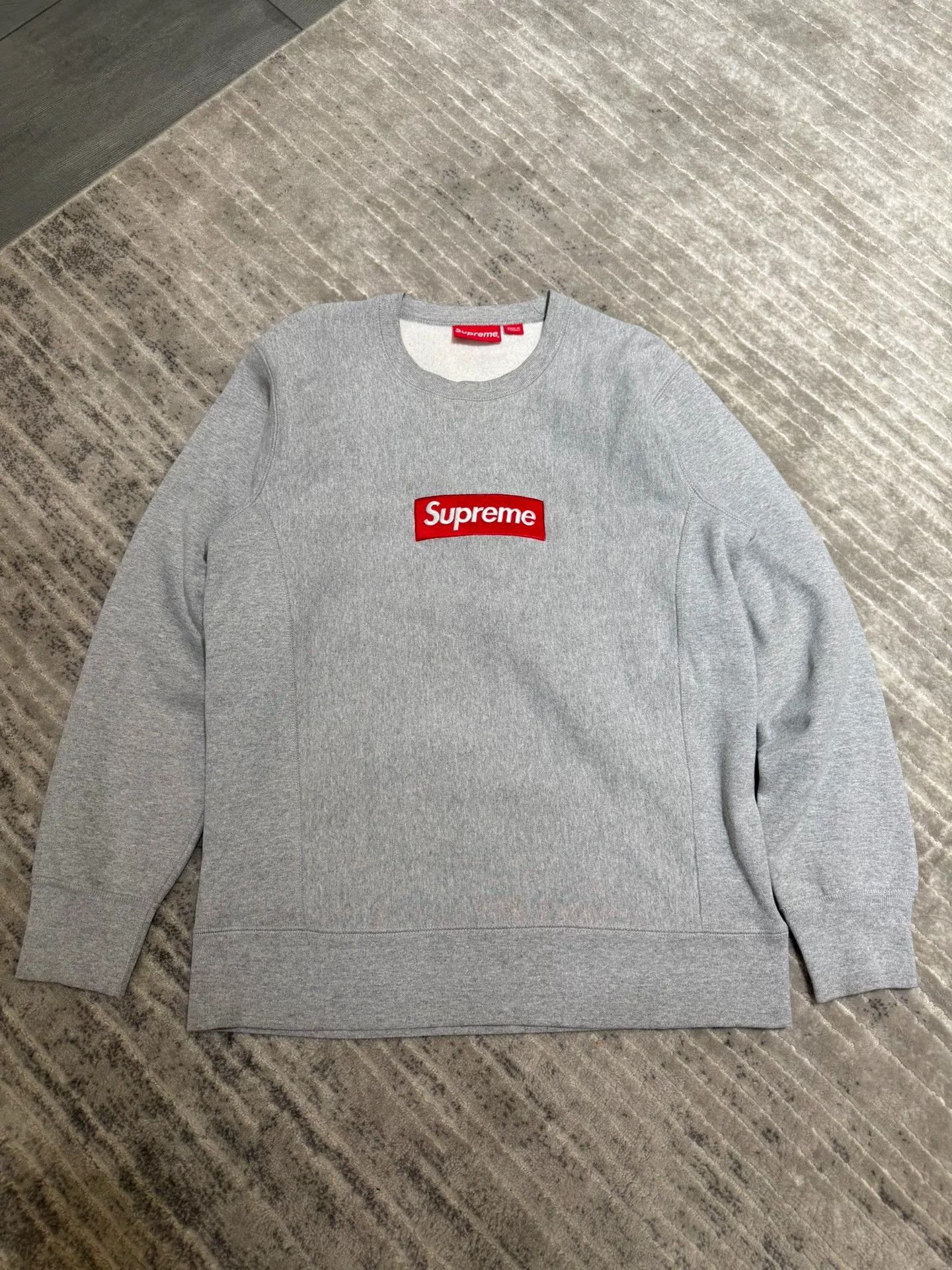 Supreme supreme gray box logo crewneck sweatshirt Size US M / EU 48-50 / 2 - 1 Thumbnail
