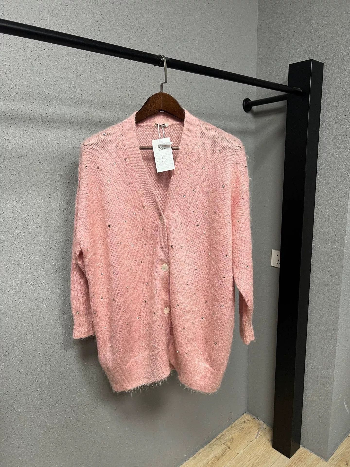 Miu Miu pink embellished cardigan by Miu Miu Size M / US 6-8 / IT 42-44 - 1 Thumbnail