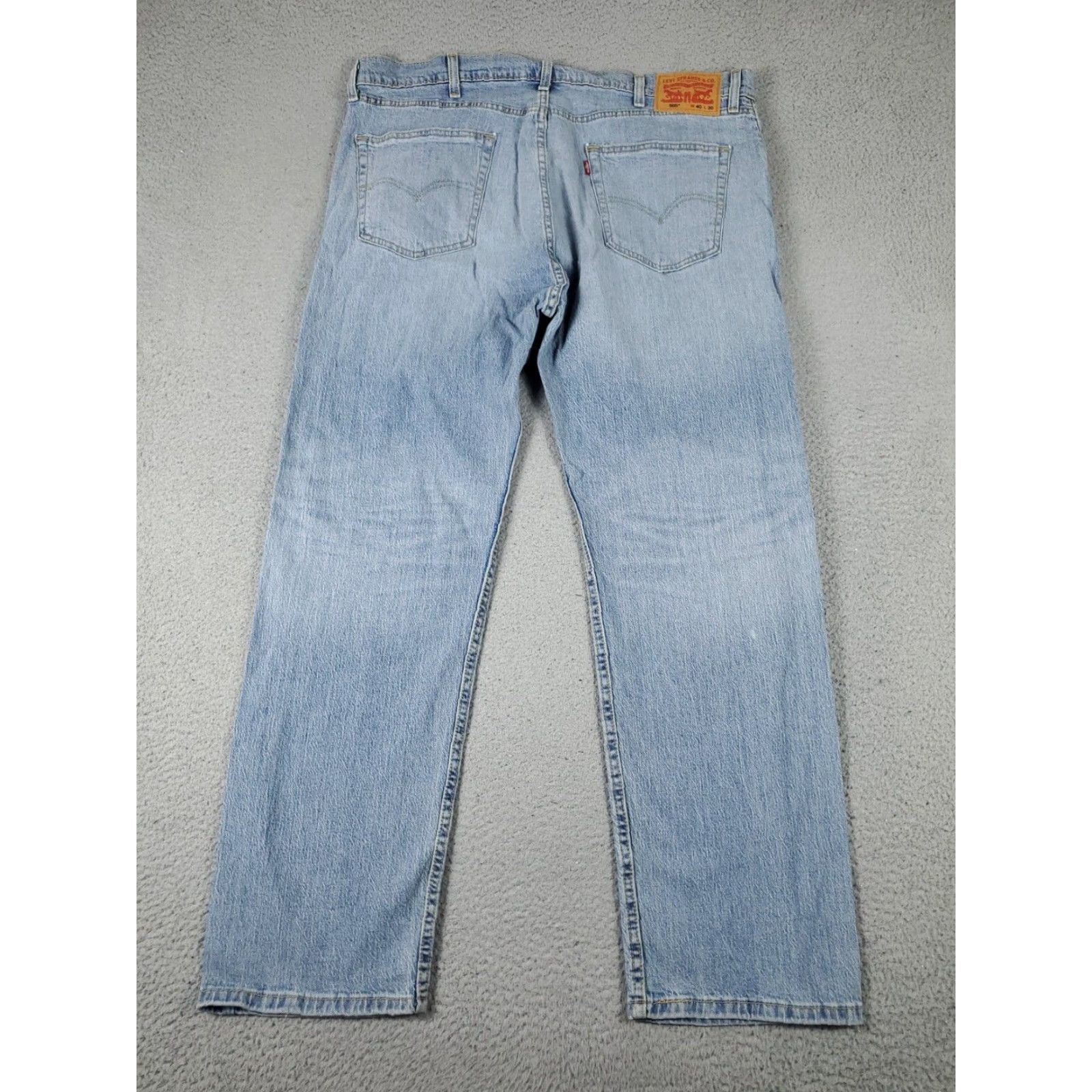 Levi's Levis 505 Straight Leg Jeans Mens 40x30 Blue Cotton 5-Pocket Design Size US 40 / EU 56 - 6 Thumbnail