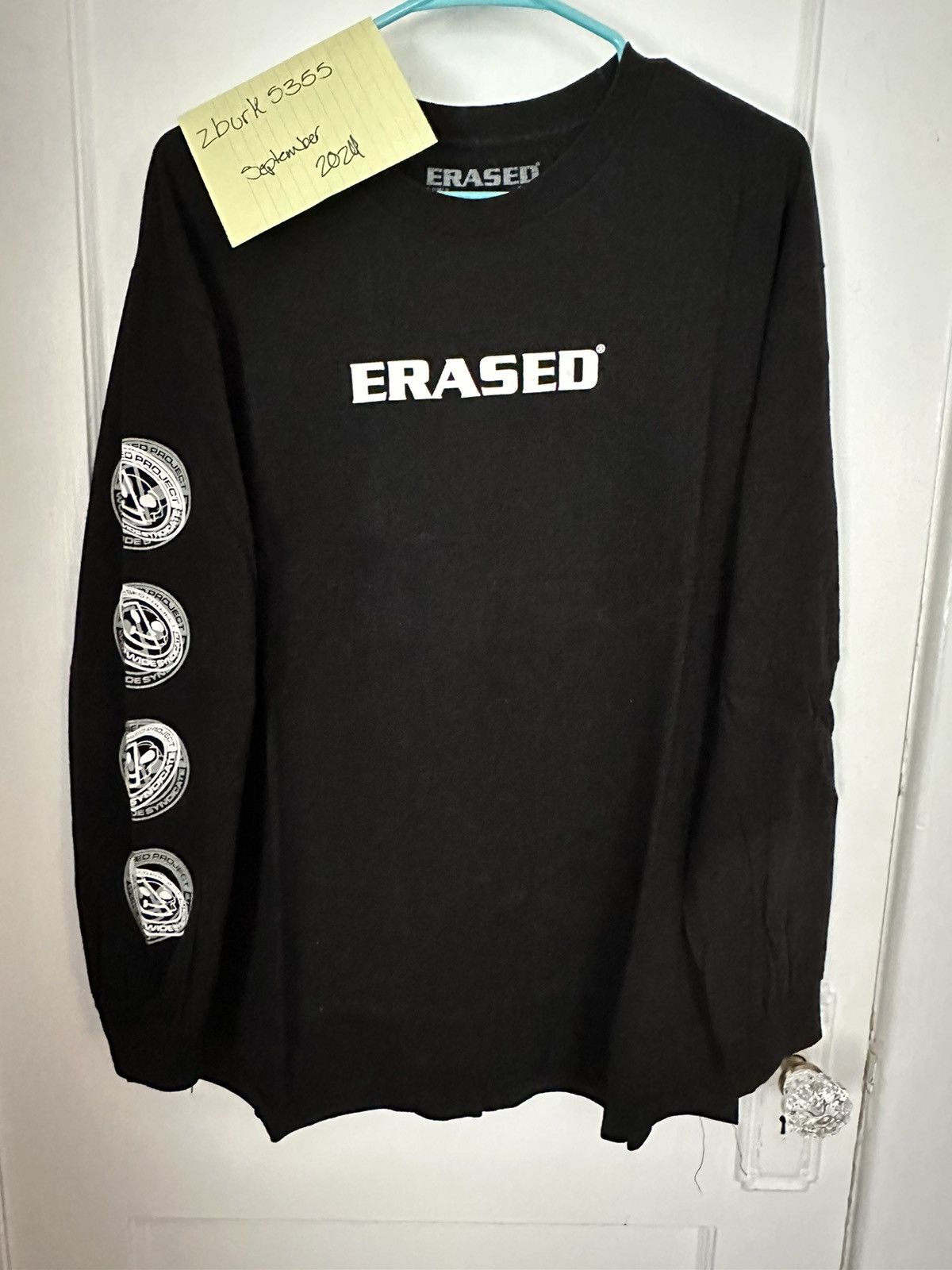 Erased Project Erased Project Logo Long Sleeve T-shirt - Black - Size Large Size US L / EU 52-54 / 3 - 1 Thumbnail