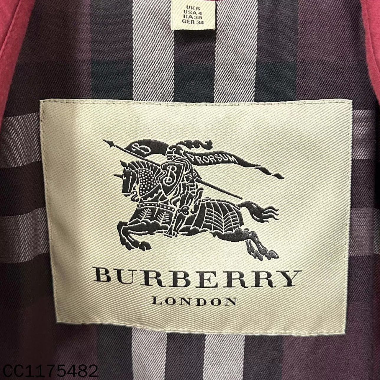 Burberry Burberry Wine Red Classic Trench Coat UK6 99 New Size XS / US 0-2 / IT 36-38 - 5 Thumbnail