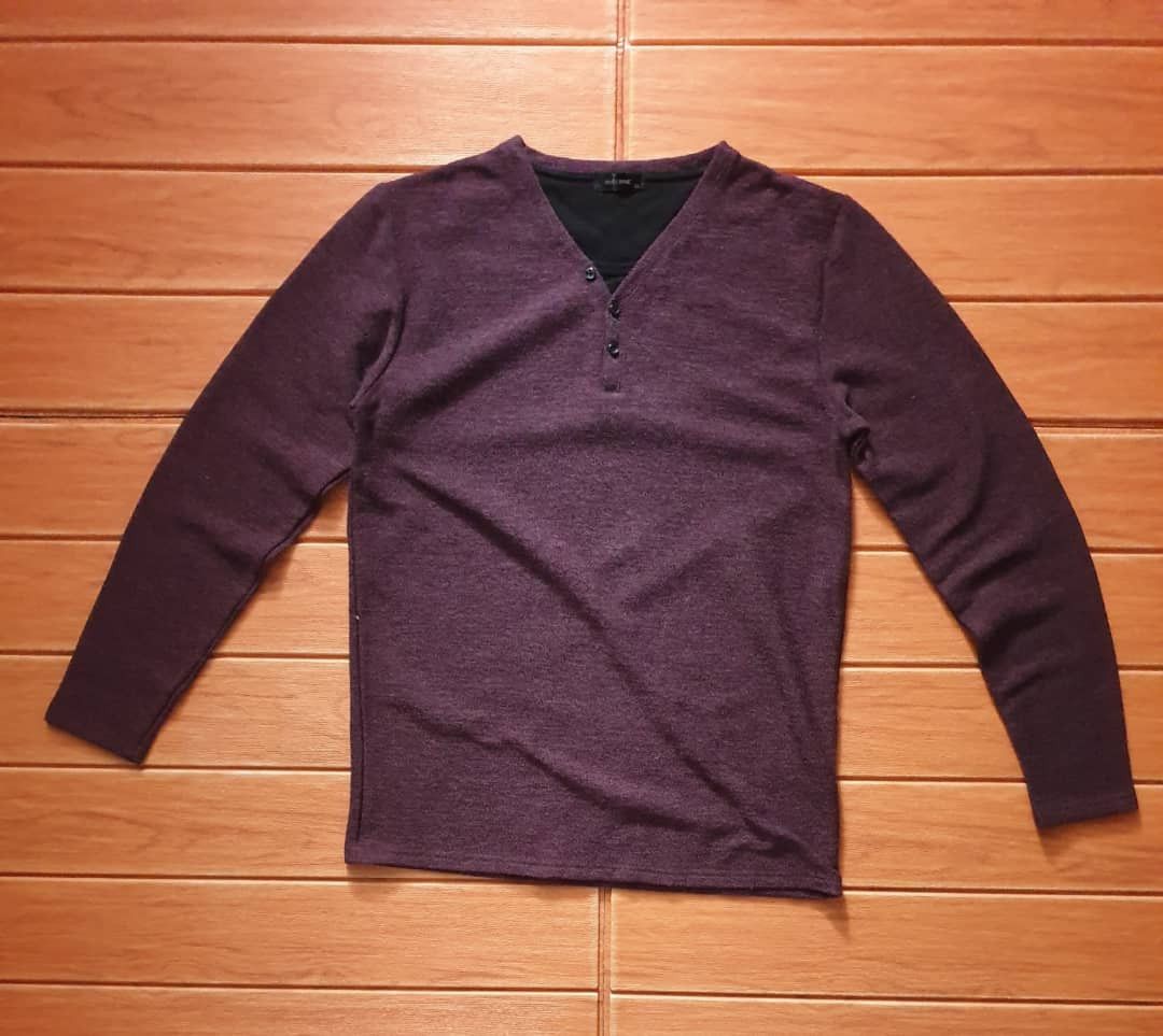 Japanese Brand Nota Bene burgendy colour longsleeve shirt Size US M / EU 48-50 / 2 - 1 Thumbnail