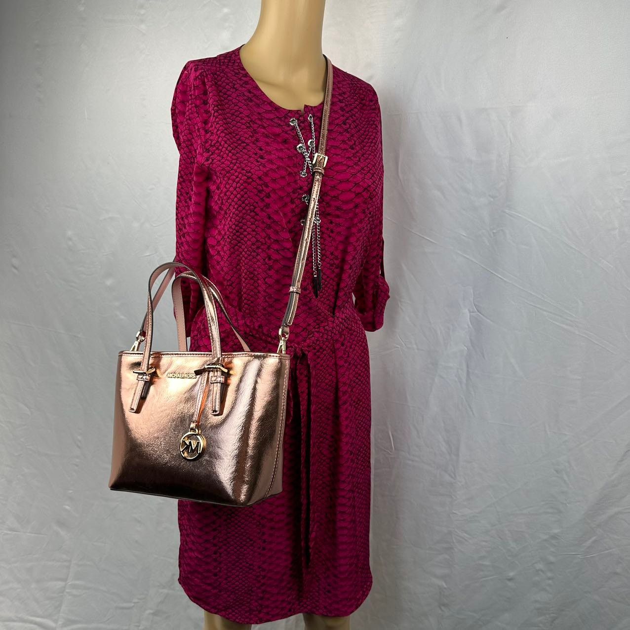 Michael Kors Michael Kors 35H3GTVT0M Jet Set Travel XS Metallic Size ONE SIZE - 1 Thumbnail