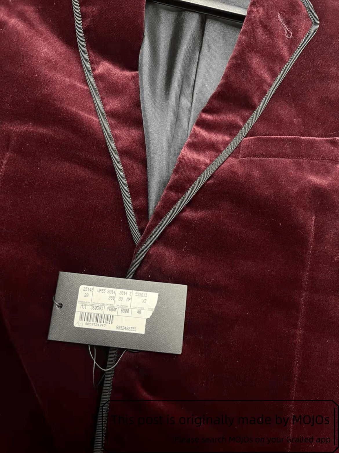 Saint Laurent Paris Sz 48 Saint Laurent Paris 14AW Wine Velvet Jacket mojos1144 Size US M / EU 48-50 / 2 - 4 Thumbnail