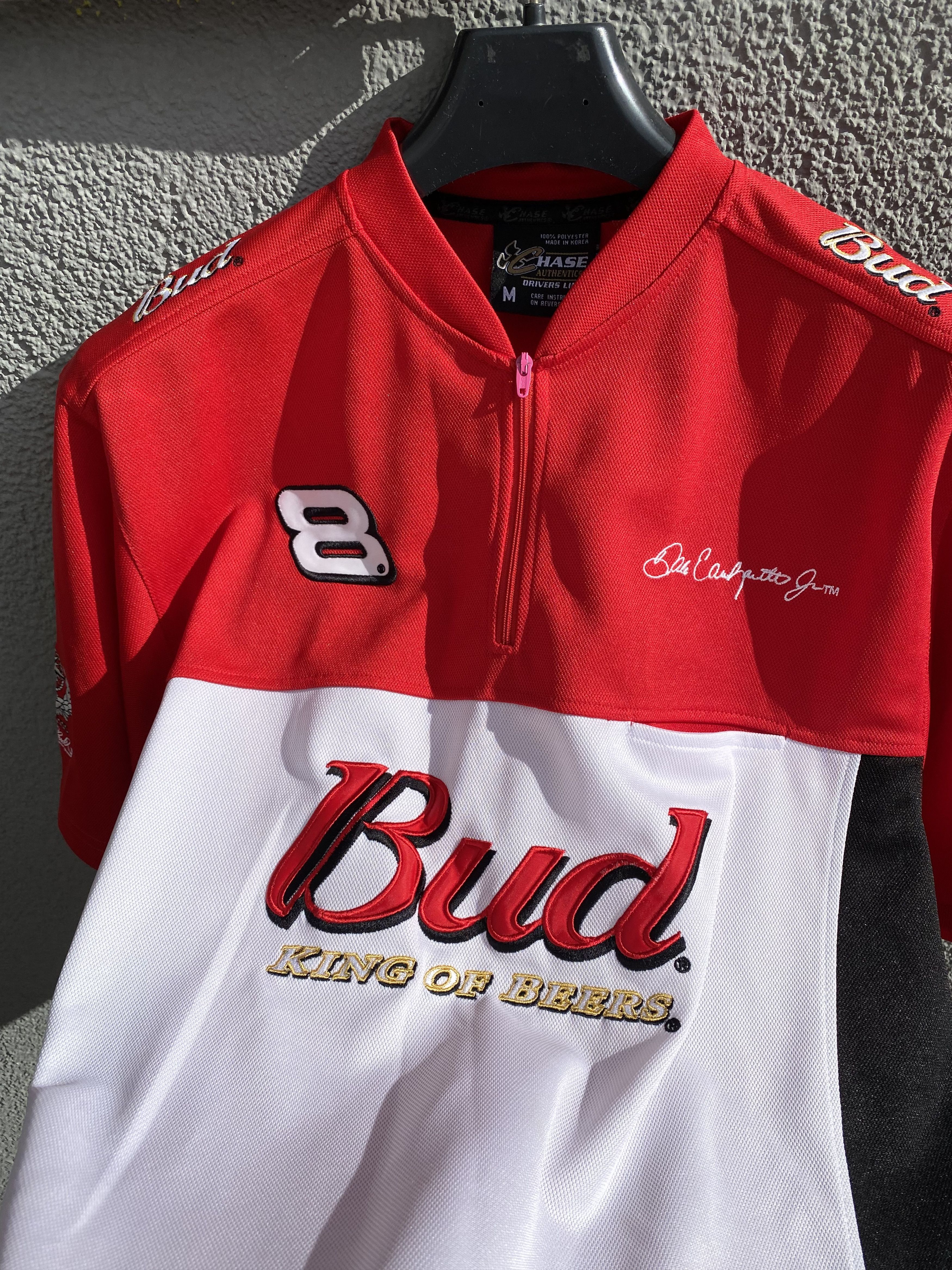 Chase Authentics × NASCAR Vintage NASCAR Chase Zip Shirt Red Bud Earnhardt #8 Jersey Size US M / EU 48-50 / 2 - 9 Thumbnail