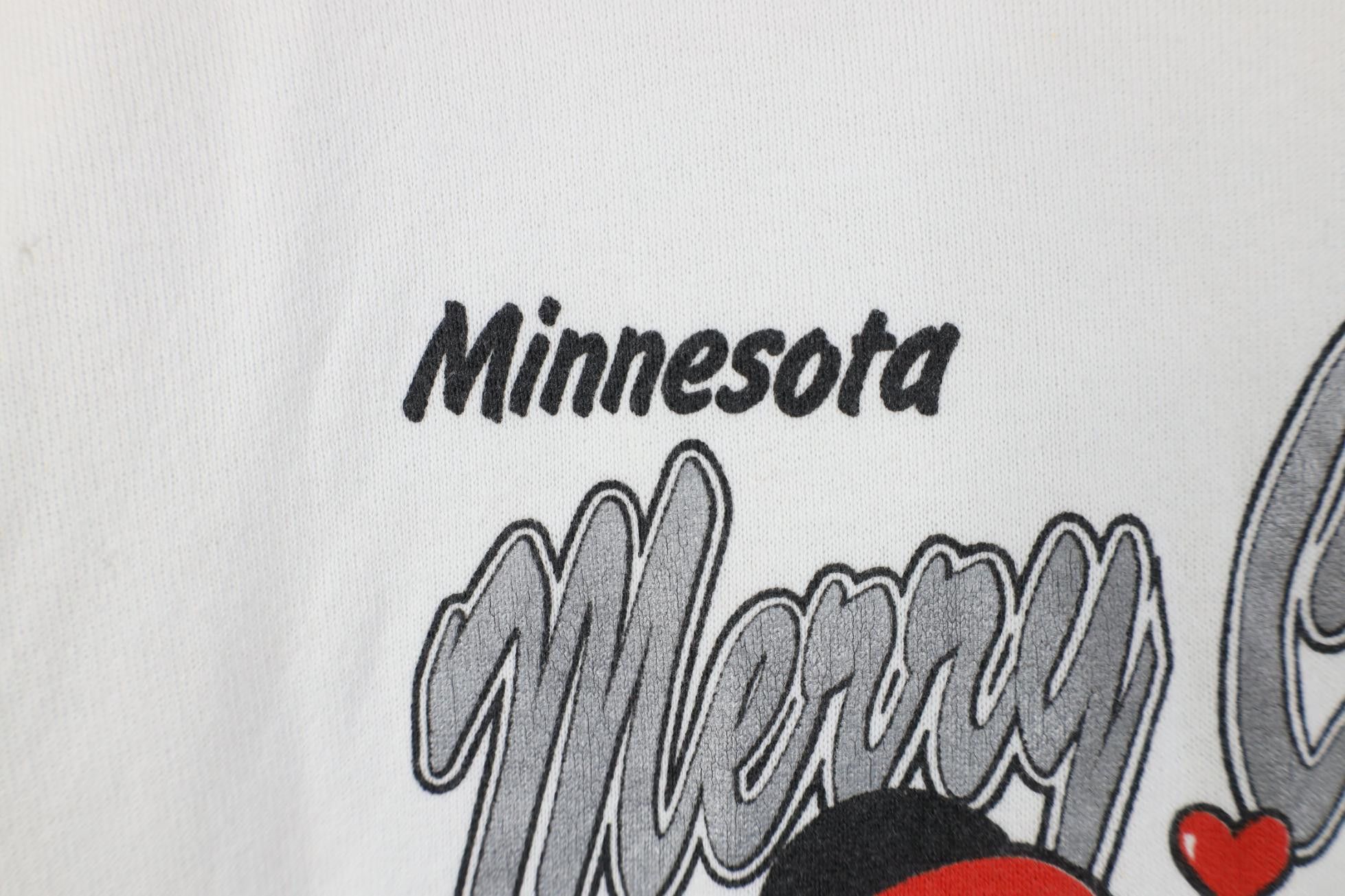 Vintage Vintage 90s Disney Christmas Mickey Minnie Mouse Sweatshirt Size L / US 10 / IT 46 - 5 Thumbnail