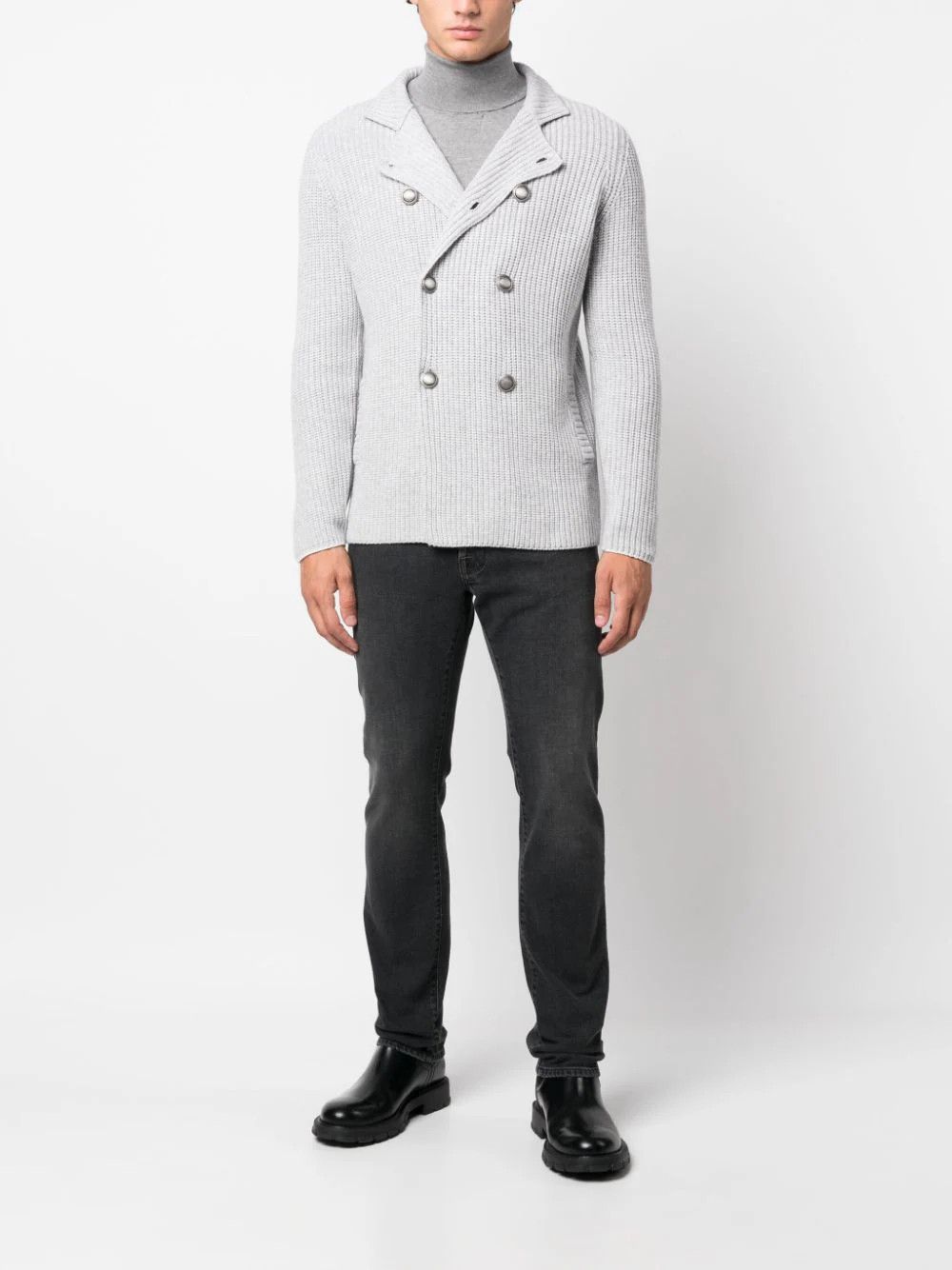 Brunello Cucinelli o1w1db10924 Cardigan in Light Grey Size US M / EU 48-50 / 2 - 3 Thumbnail