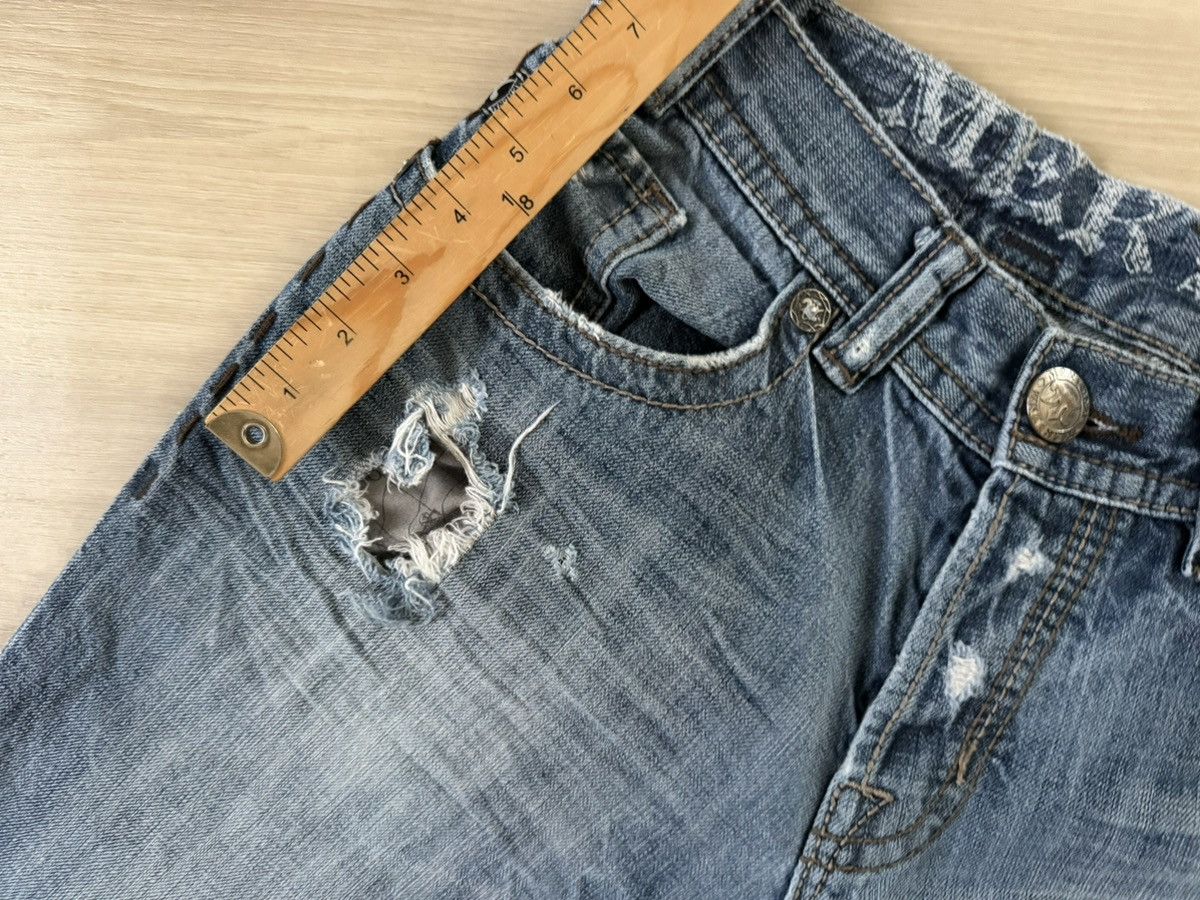 Mek Denim Vtg Y2K MEK Denim Durham Distressed Boot Cut Sz 32x32 *33x30 Size 32" / US 10 / IT 46 - 9 Thumbnail
