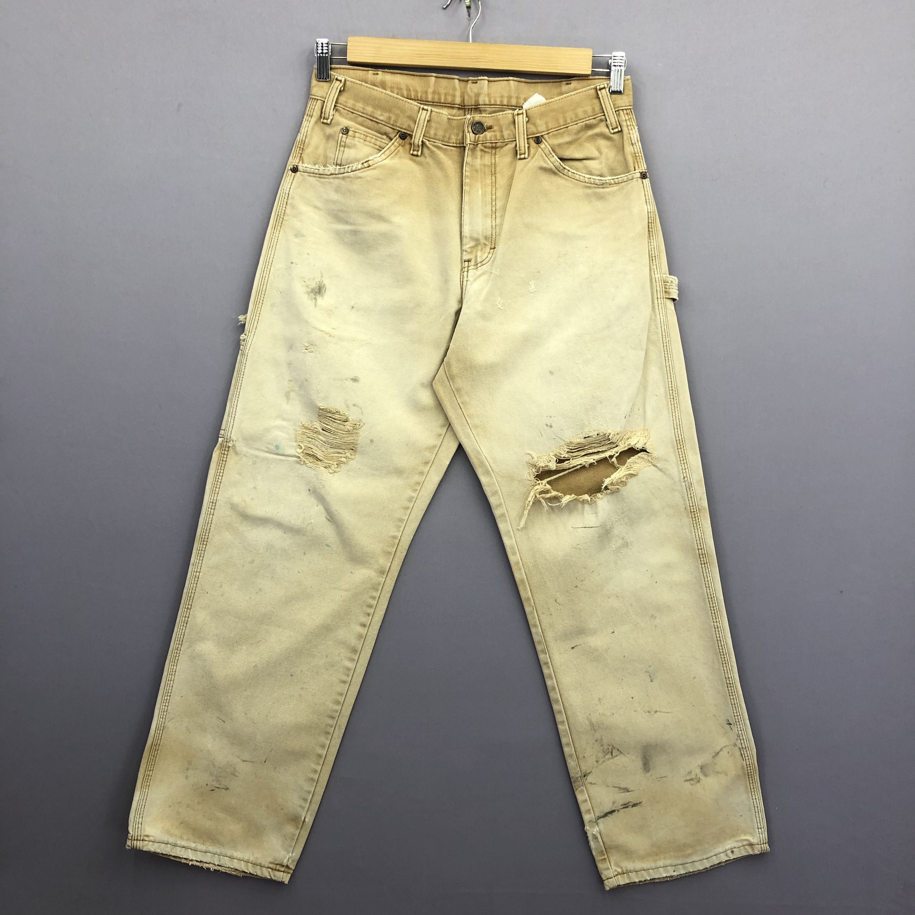 Dickies Vintage Rusty Distressed Dickies Baggy Cargo Carpenter Jeans Size US 32 / EU 48 - 1 Thumbnail