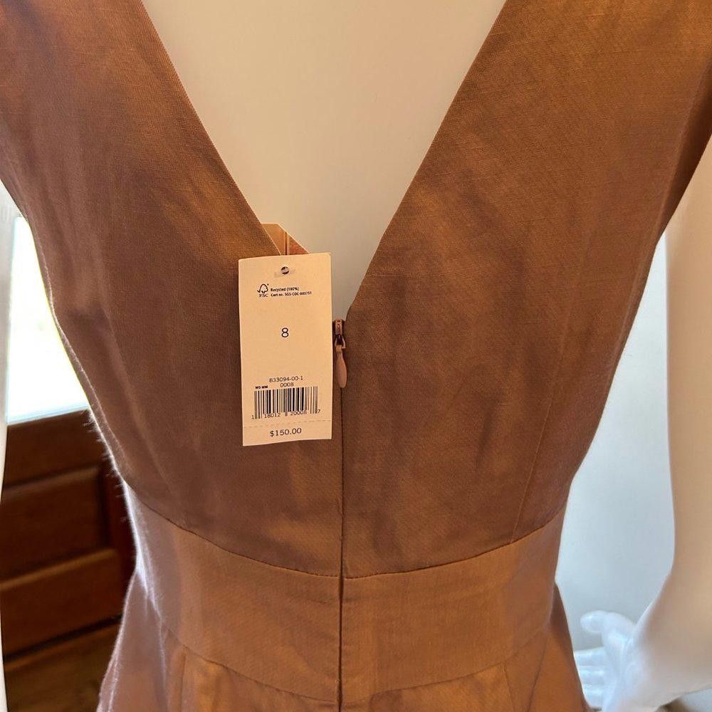 Banana Republic Banana Republic Linen Blend Pleated Bodice V-Neck Dress. Size M / US 6-8 / IT 42-44 - 9 Thumbnail