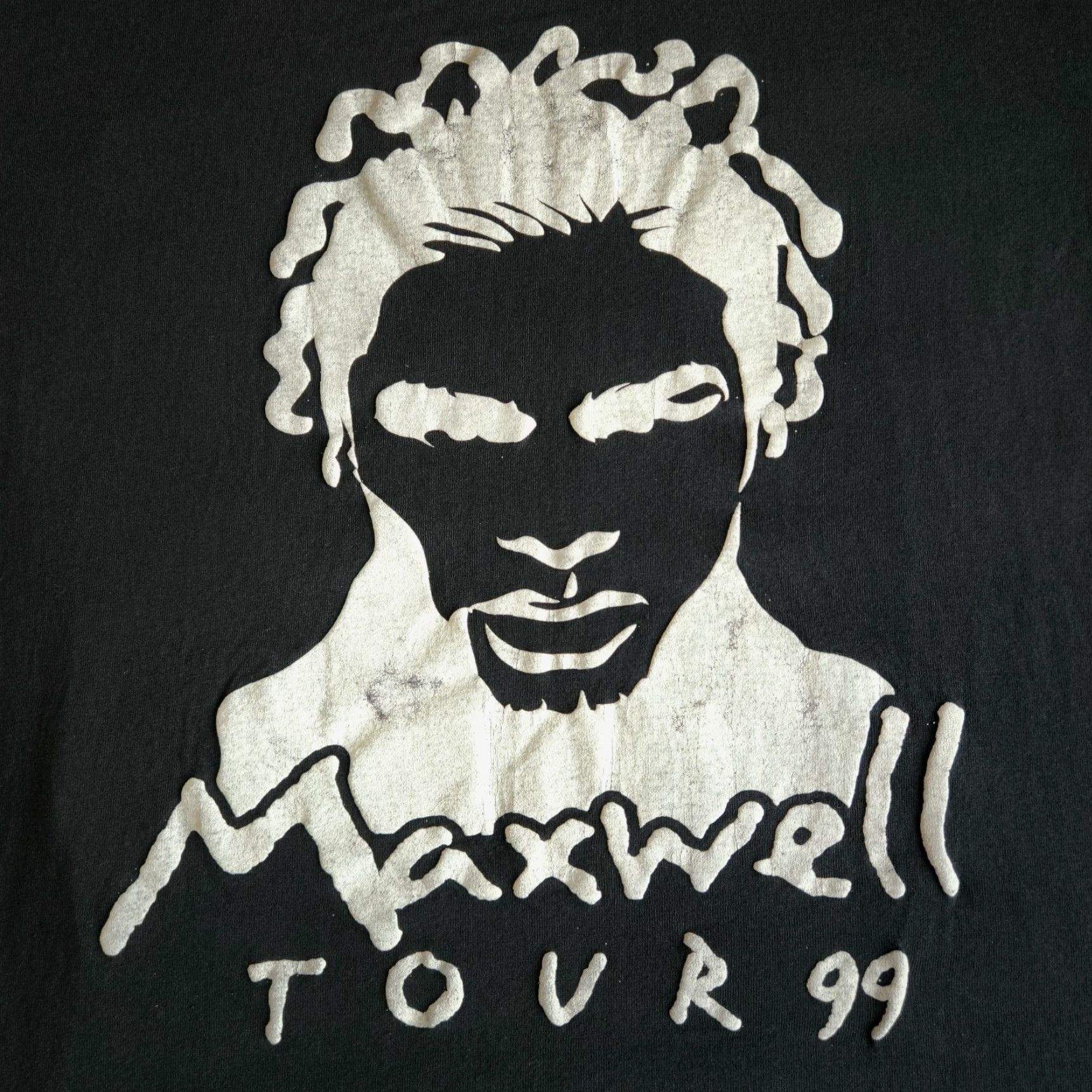 Brooks VINTAGE Maxwell Tour 99' Rare Music Concert Merch Black Lrg Graphic T-Shirt Tee Mens Shirt L 90s Music Hip Hop Graphic Double-Sided Size US L / EU 52-54 / 3 - 4 Thumbnail