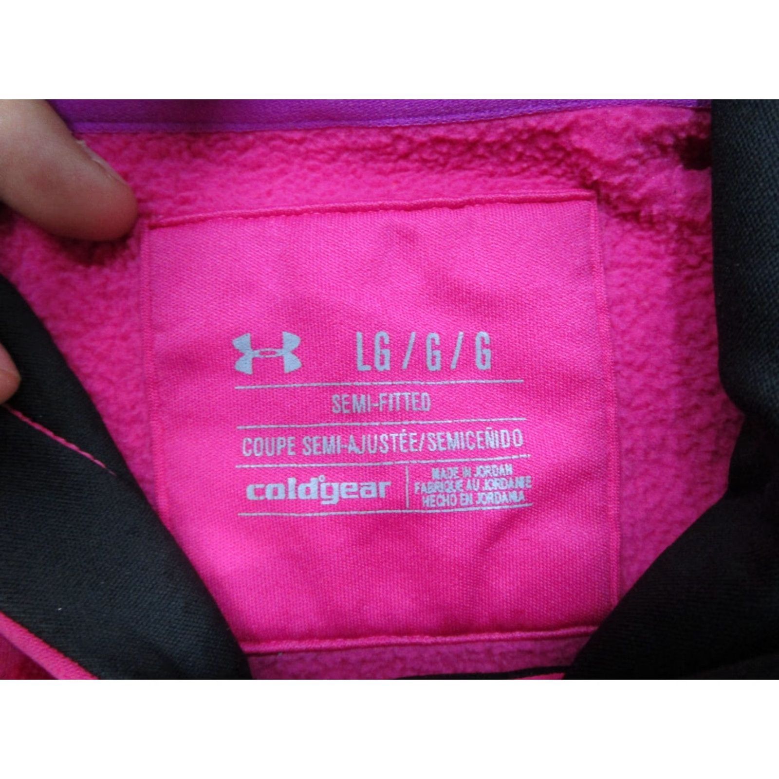 Under Armour Under Armour Hoodie Women's L Pink Coldgear Stretch Semi Fitted Sweatshirt Size L / US 10 / IT 46 - 2 Thumbnail