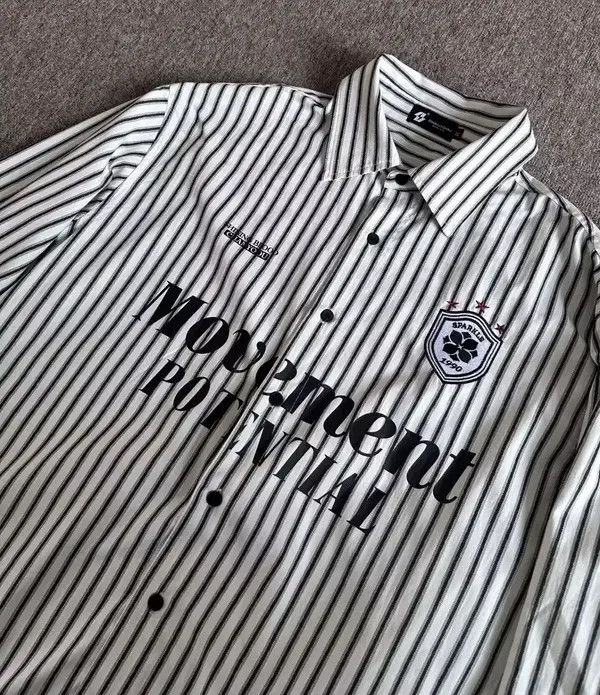 VIBE Blokecore retro movement striped button up shirt Size US L / EU 52-54 / 3 - 5 Thumbnail
