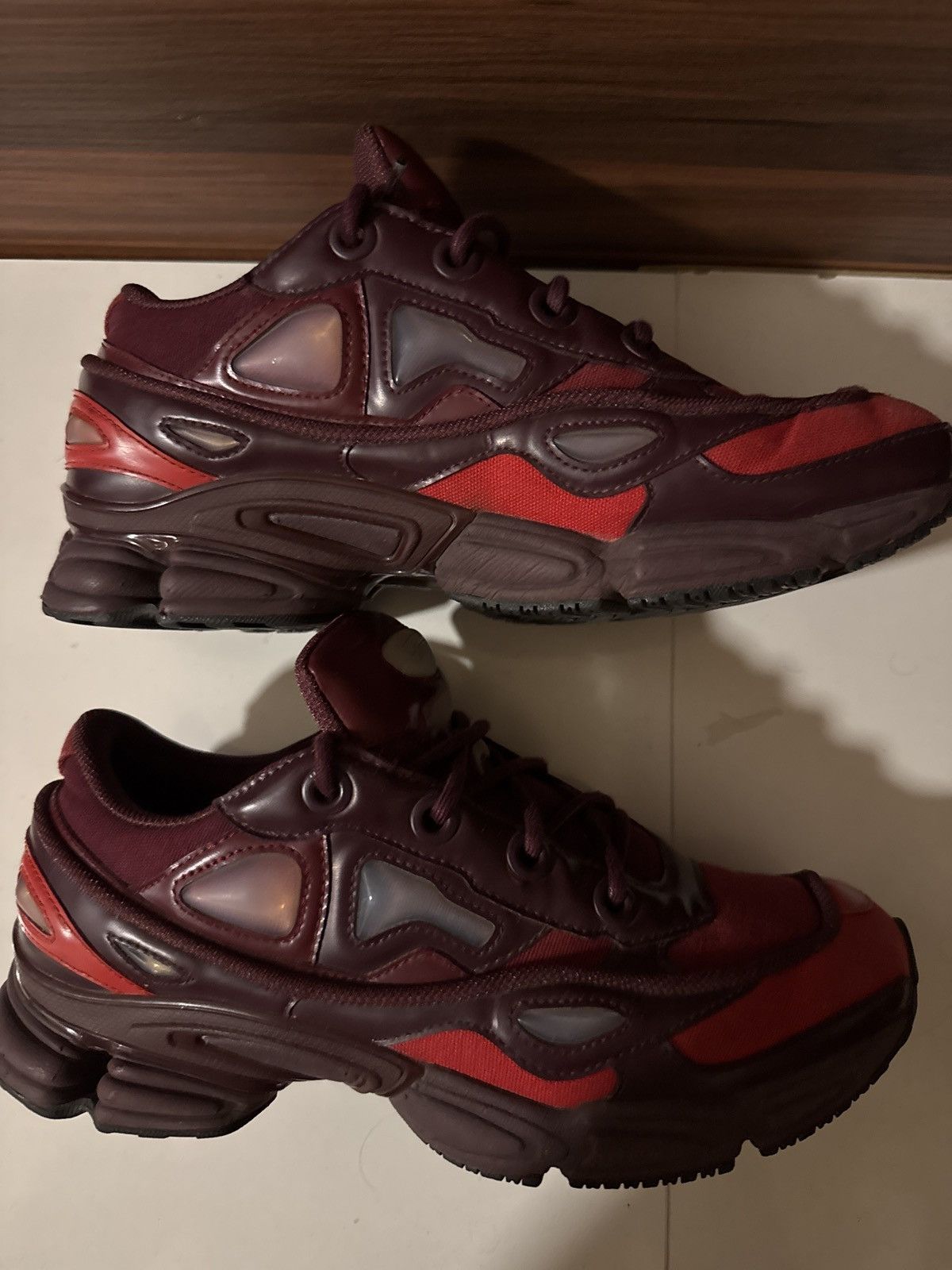 Adidas × Raf Simons ADIDAS BY RAF SIMONS OZWEEGO 3 BURGUNDY Size US 9 / EU 42 - 1 Thumbnail