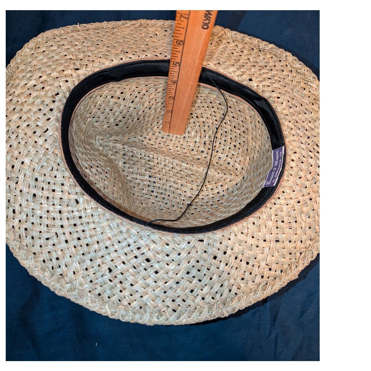 Panama Jack Vintage Bruce & Marci Straw Stetson Fedora Hat Med Women's Size ONE SIZE - 7 Thumbnail