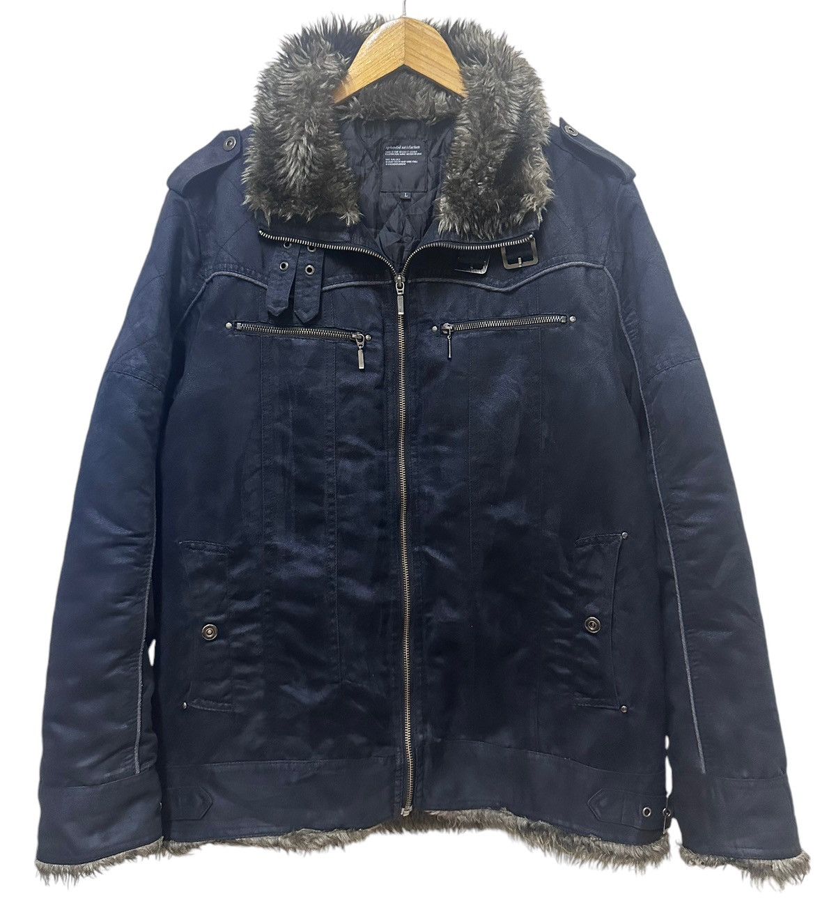 Japanese Brand × Vintage Japanese Splendid Satisfaction Moleskin Fur Collar Jacket Size US M / EU 48-50 / 2 - 1 Thumbnail