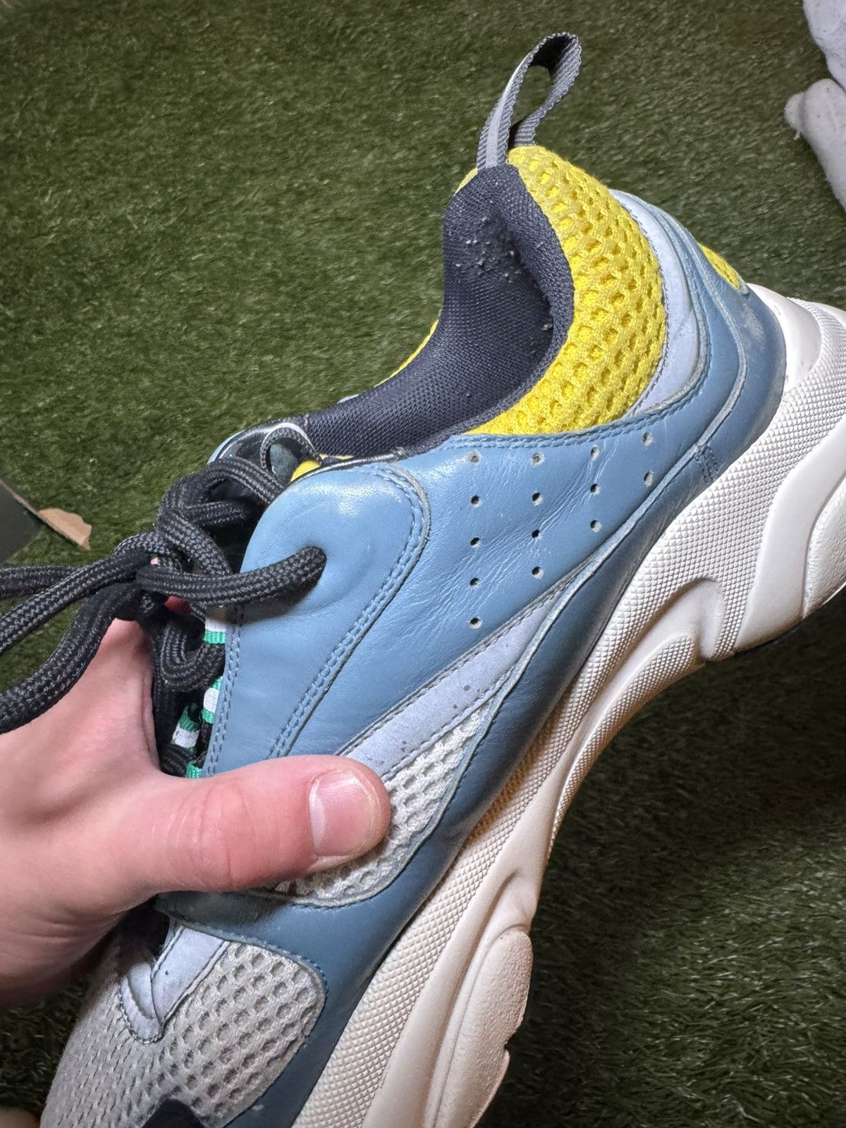 Dior Dior B22 Reflective Low Top Sneakers Blue Yellow White 42 EU Size US 9 / EU 42 - 7 Thumbnail