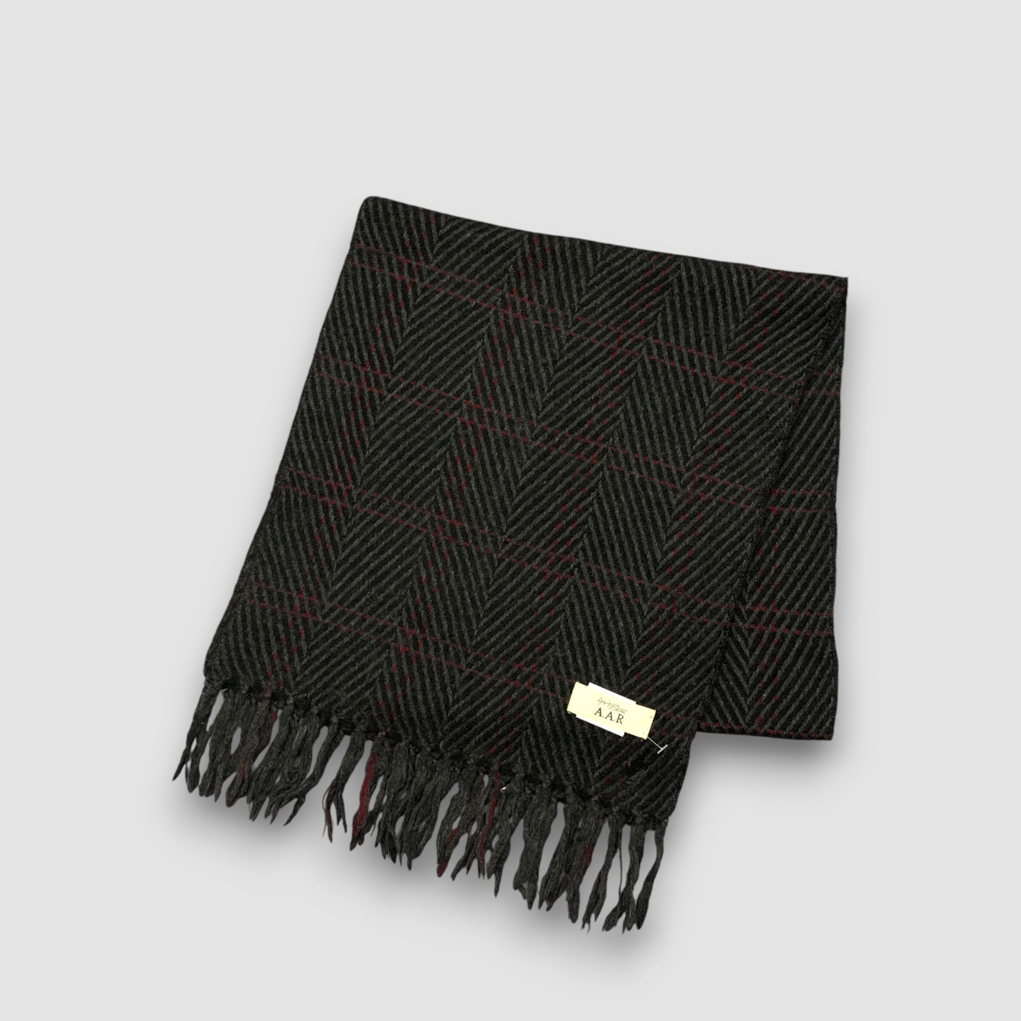 Yohji Yamamoto Vintage Yohji Yamamoto AAR Scarf Muffler Tweed Wool Scarves Size ONE SIZE - 3 Thumbnail