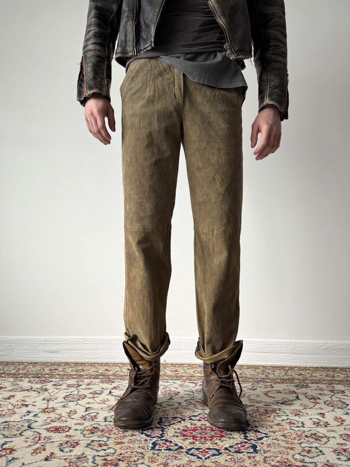Vintage Vintage 1970s American Talon Suede Trousers Size US 28 / EU 44 - 1 Thumbnail