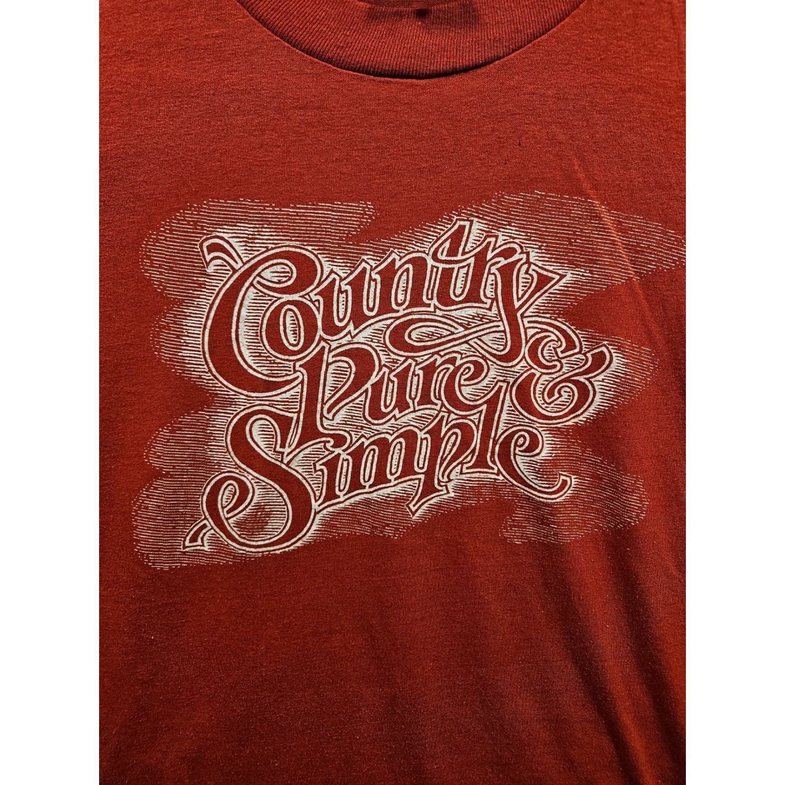 Vintage VINTAGE Sportswear Shirt Mens XL Red 80s USA Country Music Graphic Print Short Sleeve Crew Neck Stitch Size US XL / EU 56 / 4 - 2 Thumbnail