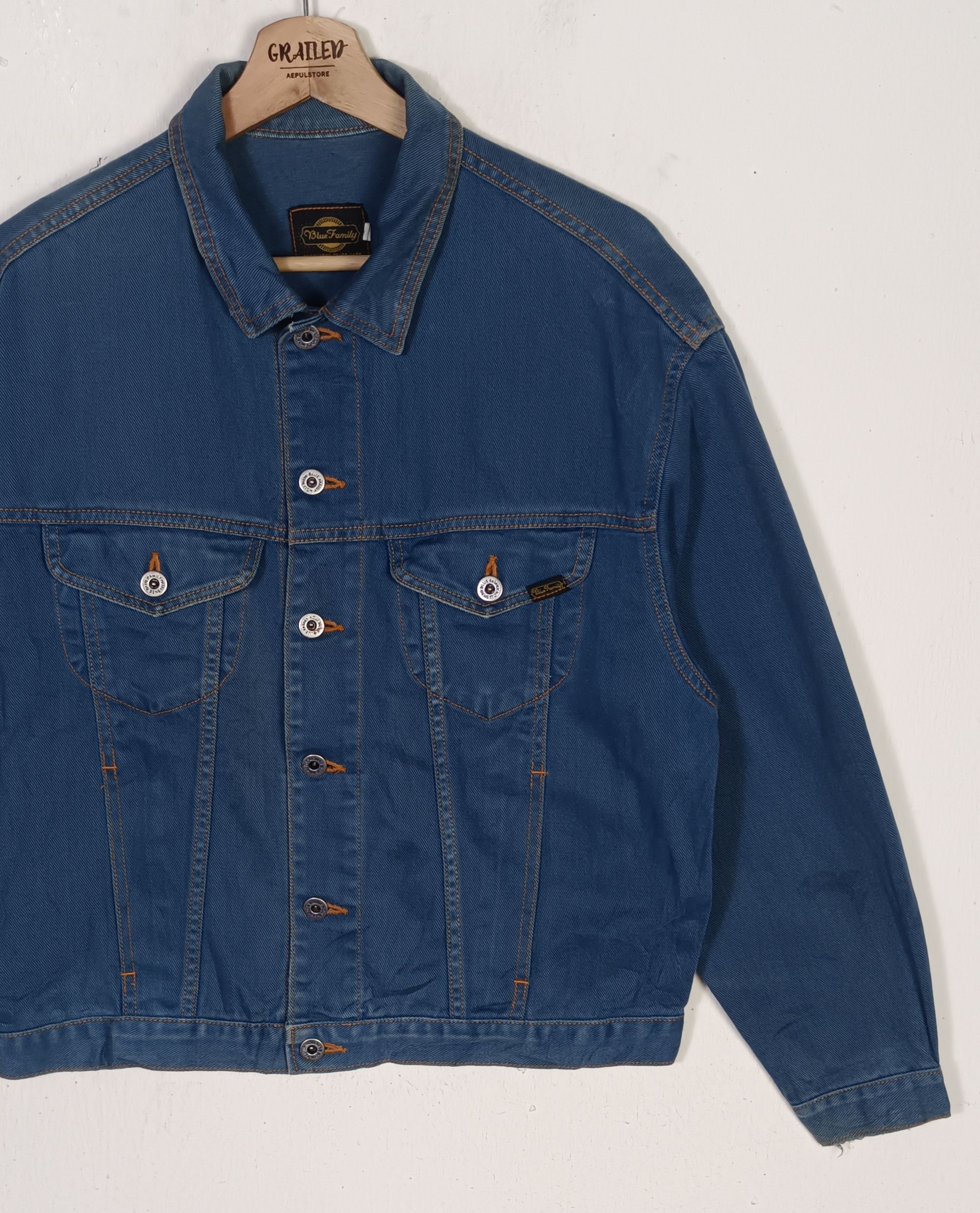 Benetton × Vintage Blue Family by Benetton Denim Jacket Size US M / EU 48-50 / 2 - 5 Thumbnail