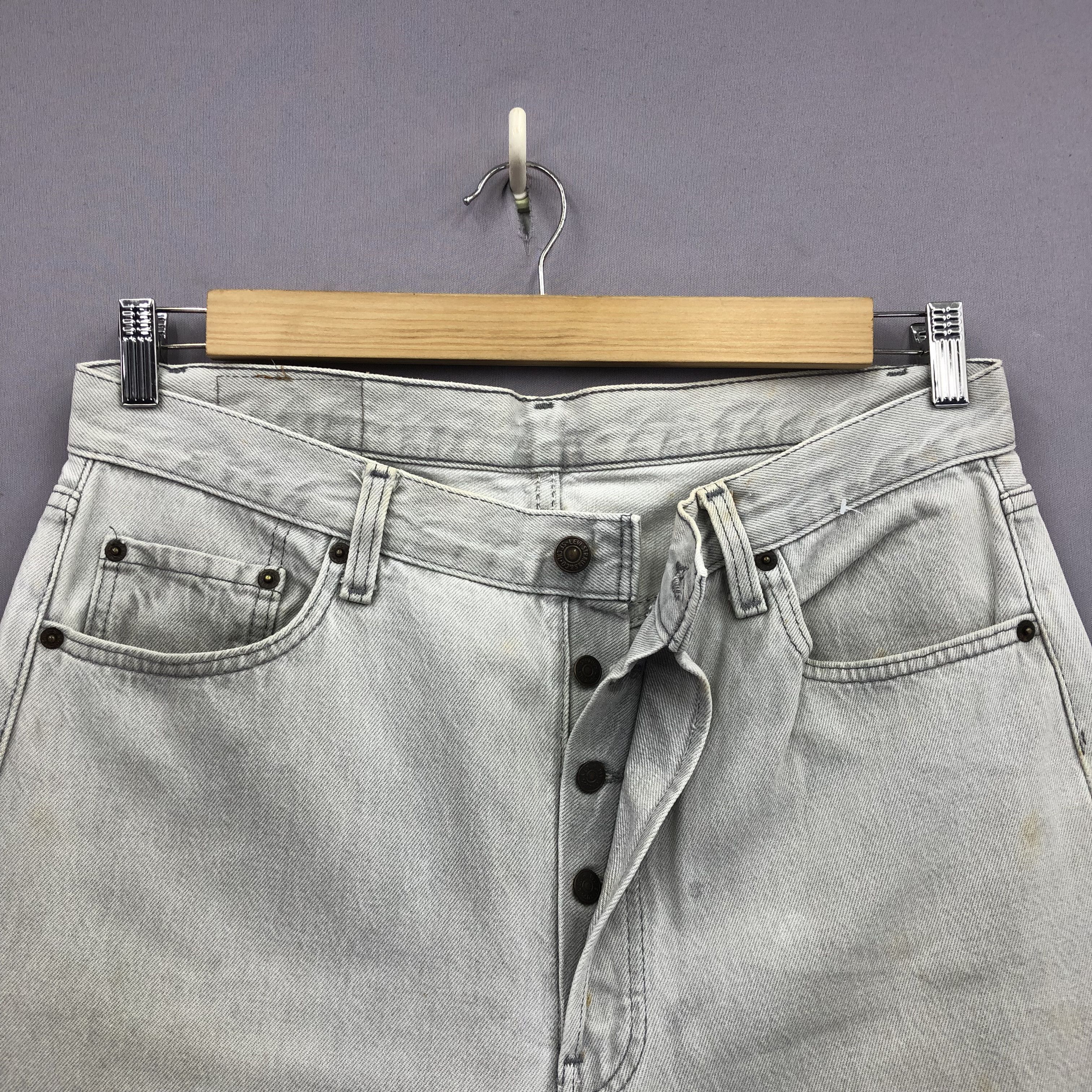 Levi's Vintage Levis 501 Gray Jeans Levi's Button Fly Faded Denim Size US 34 / EU 50 - 5 Thumbnail