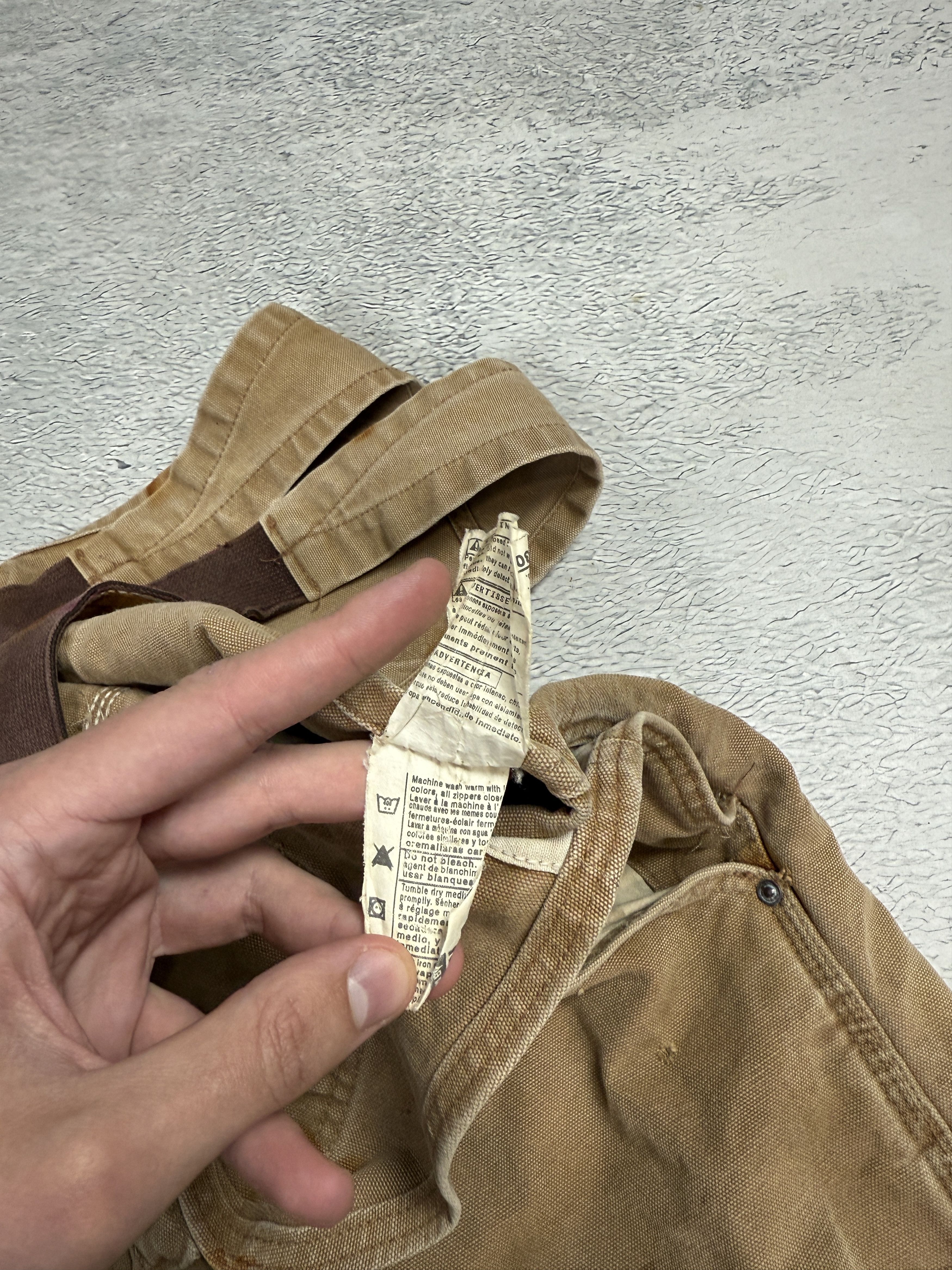 Carhartt Carhartt Vintage Overalls R02 Brown Carpenter Painted Faded Size US 32 / EU 48 - 15 Thumbnail