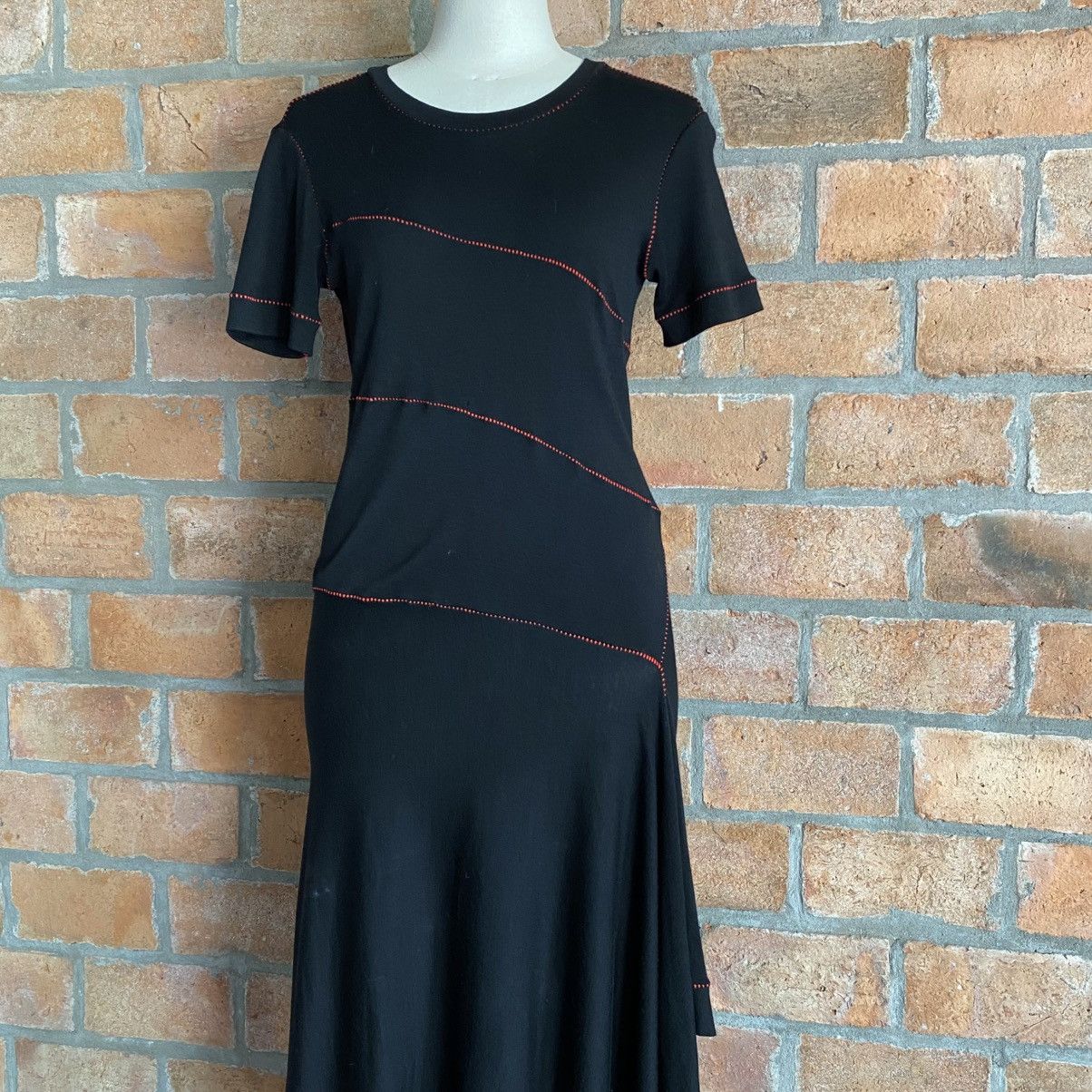 Issey Miyake ISSEY MIYAKE Black Asymmetrical Stitch Dress Size XS / US 0-2 / IT 36-38 - 9 Thumbnail