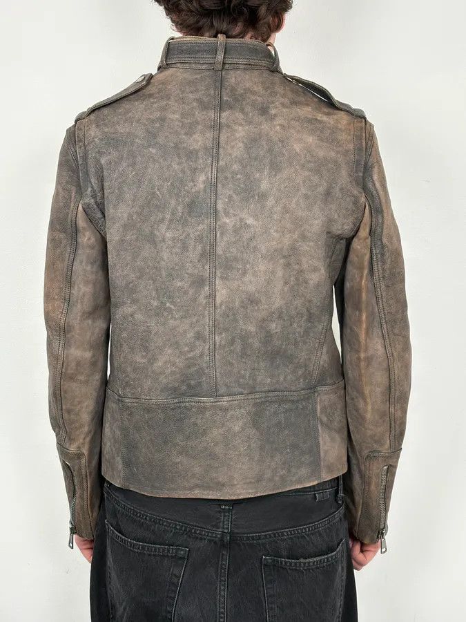 Gucci SS2011 Gucci Brown Eroded Leather Premium Jacket by Frida Giannini Size US M / EU 48-50 / 2 - 4 Thumbnail