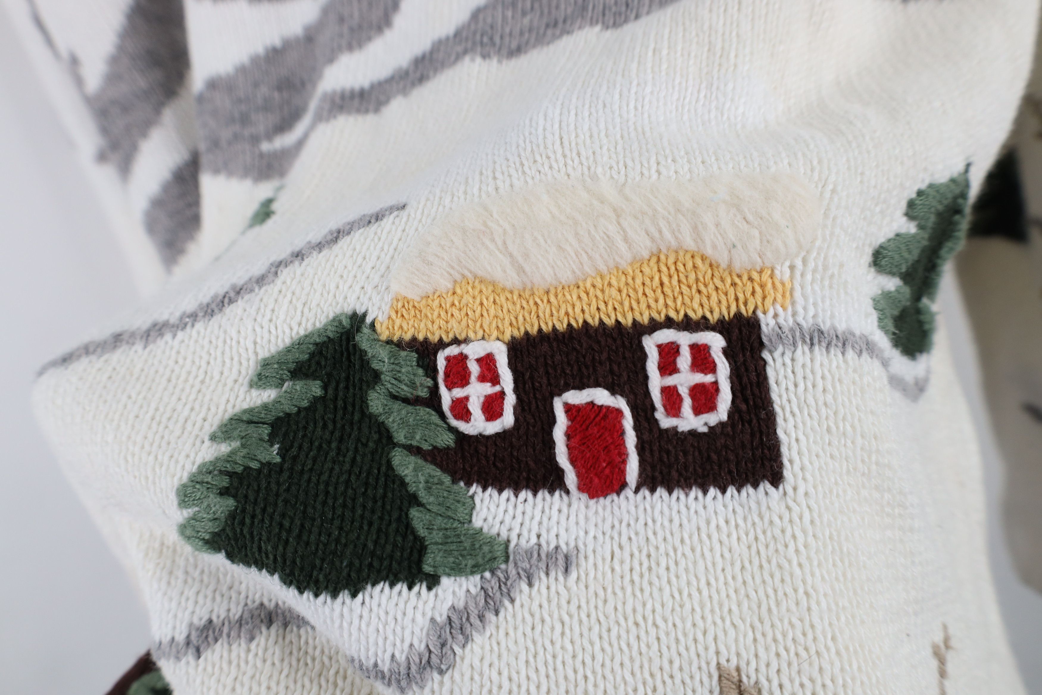 Vintage Vintage 90s Streetwear Snow Town All Over Print Sweater Size S / US 4 / IT 40 - 5 Thumbnail