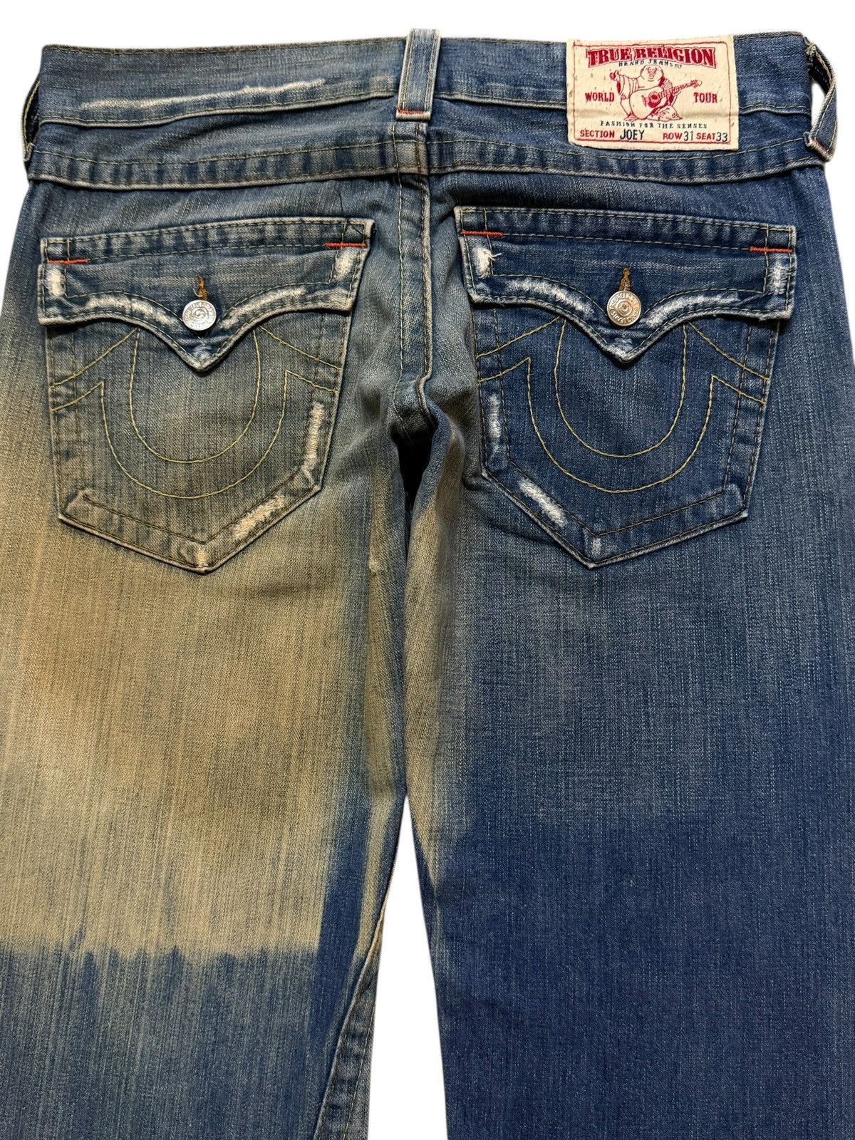 True Religion Vintage 90s Usa True Religion Mud Wash Faded Spiral Wide Leg Size US 34 / EU 50 - 4 Thumbnail