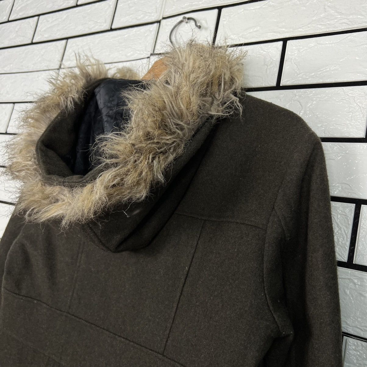 Japanese Brand RODEO CROWNS Faux Fur Hooded Coat Jacket #4088-C186 Size US M / EU 48-50 / 2 - 22 Thumbnail
