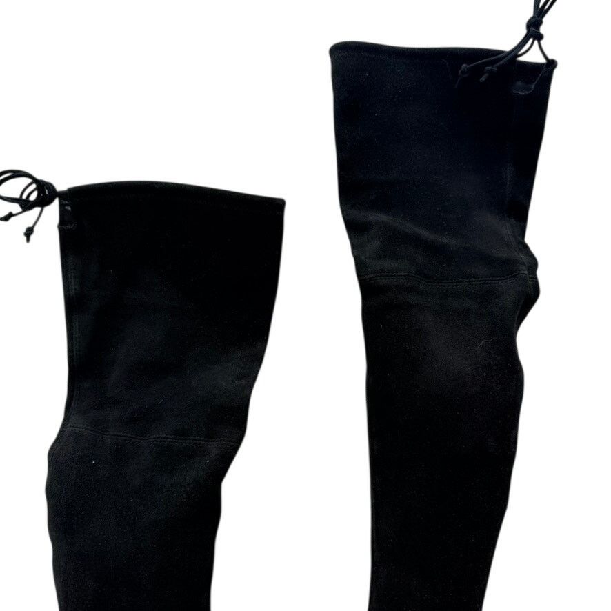 Stuart Weitzman Stuart Weitzman Black Over Knee Stretch Suede Heel Boot 7.5 Size US 7.5 / IT 37.5 - 4 Thumbnail