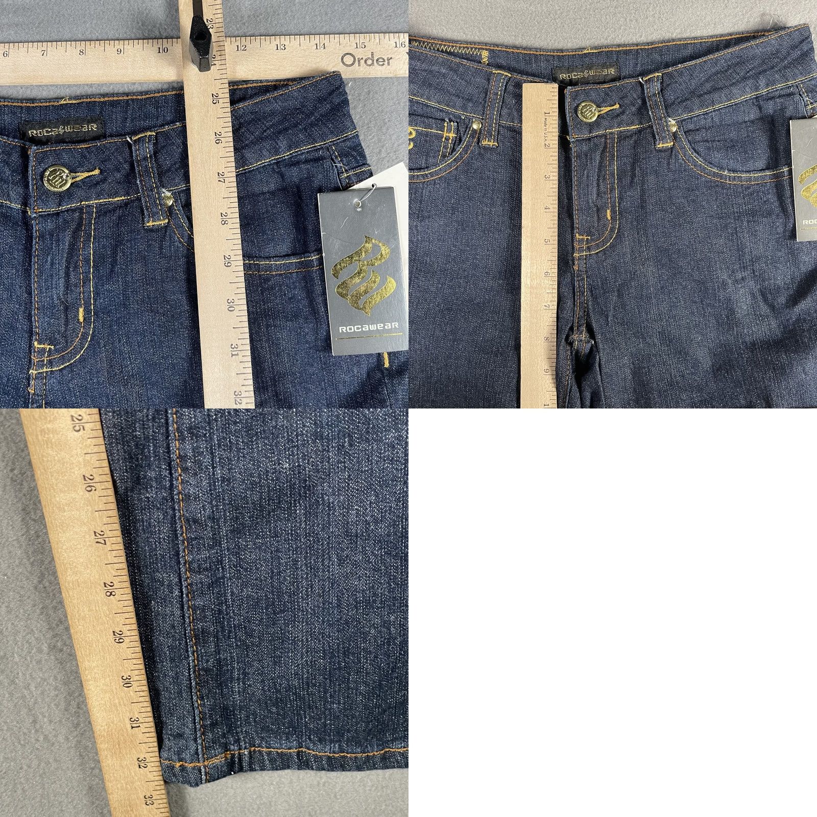 Rocawear Rocawear Jeans Womens 5 Blue Rinse Wash Straight Leg Stretch Denim Purple Back Size 27" / US 4 / IT 40 - 8 Thumbnail