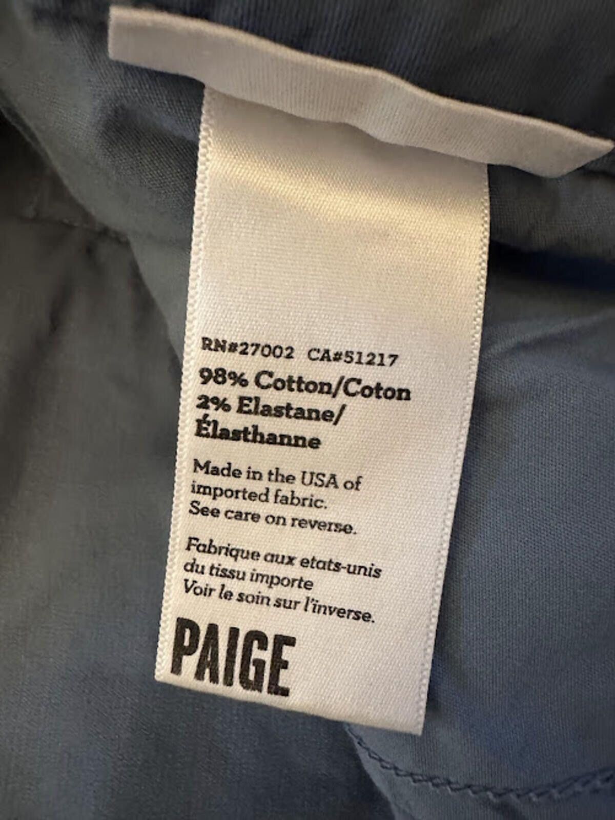 Paige Paige Light Blue Chino Pants USA Made 36x29 Size US 36 / EU 52 - 4 Thumbnail