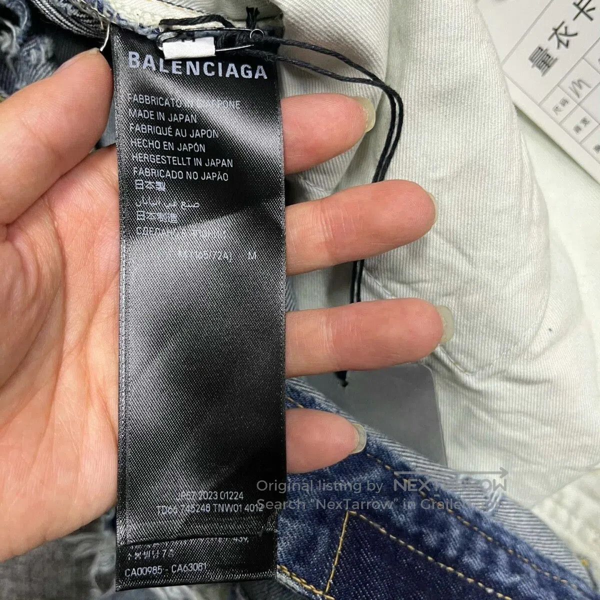 Balenciaga Balenciaga Blue Distressed Denim Jeans. Size US 29 - 3 Thumbnail