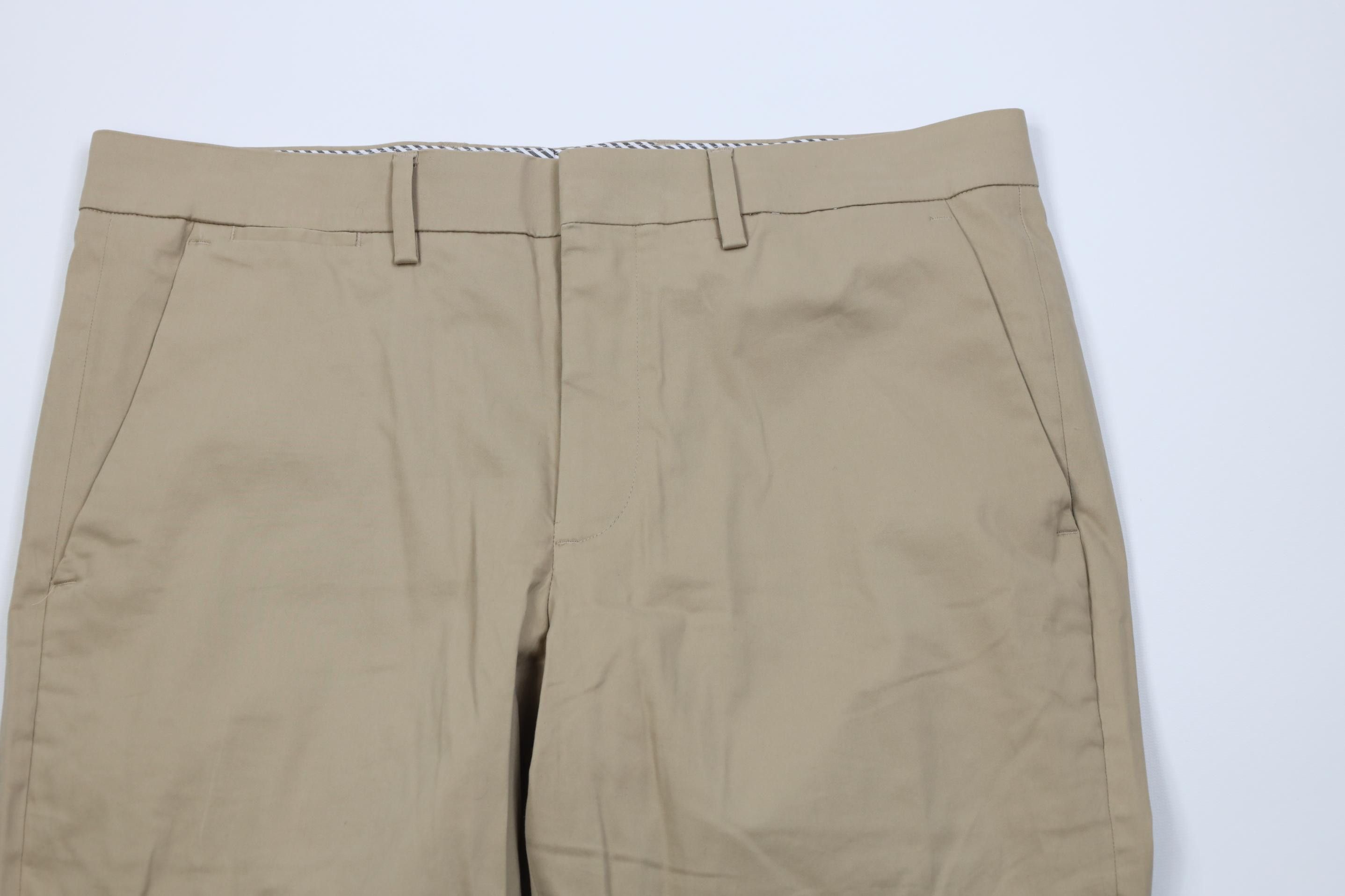 Express Express Stretch+ Extra Slim Fit Chino Pants Trousers Beige Size US 34 / EU 50 - 2 Thumbnail