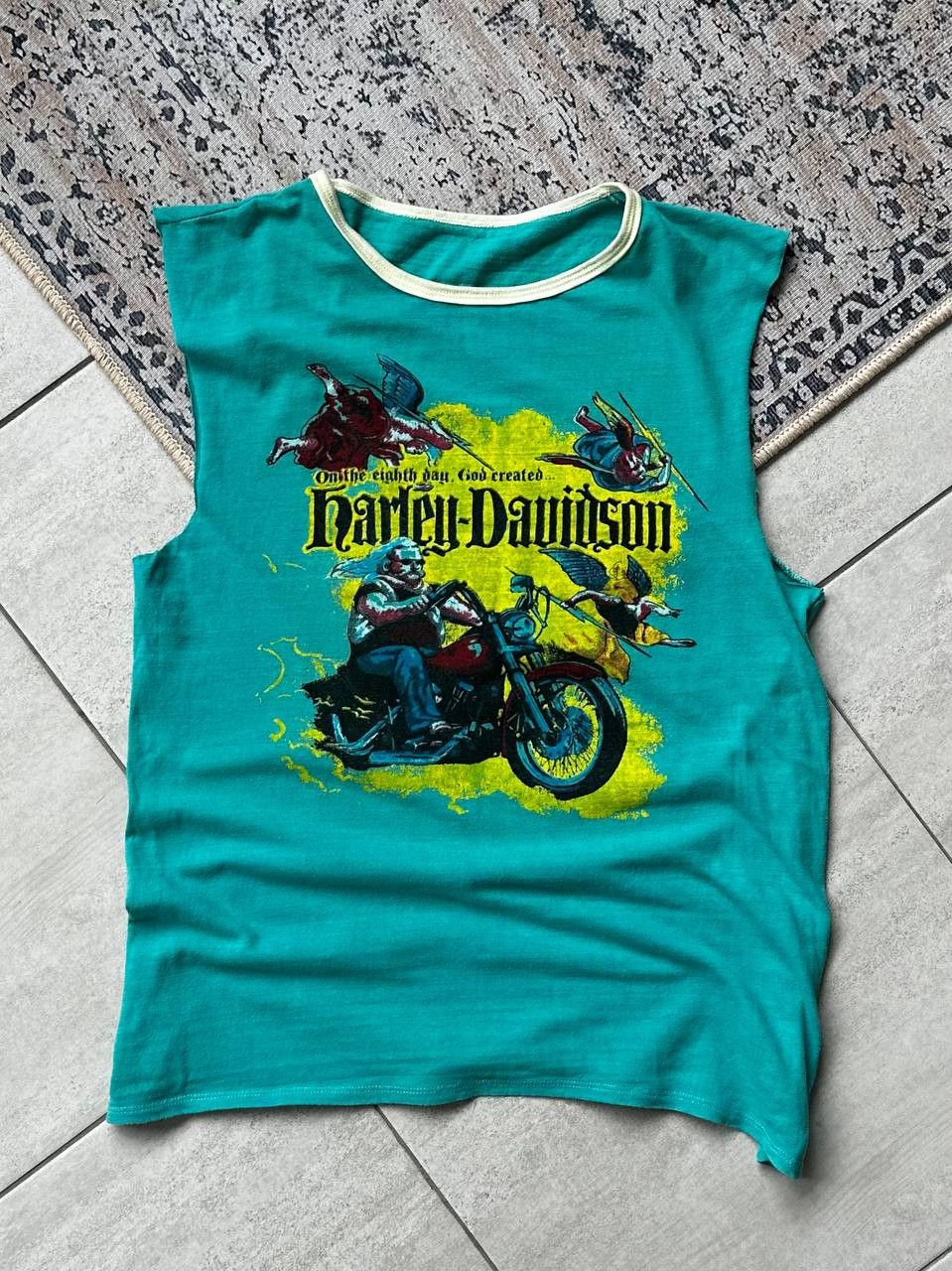 Harley Davidson × Vintage On The Eight Day God Created Harley Davidson Tank Top Size US M / EU 48-50 / 2 - 2 Thumbnail