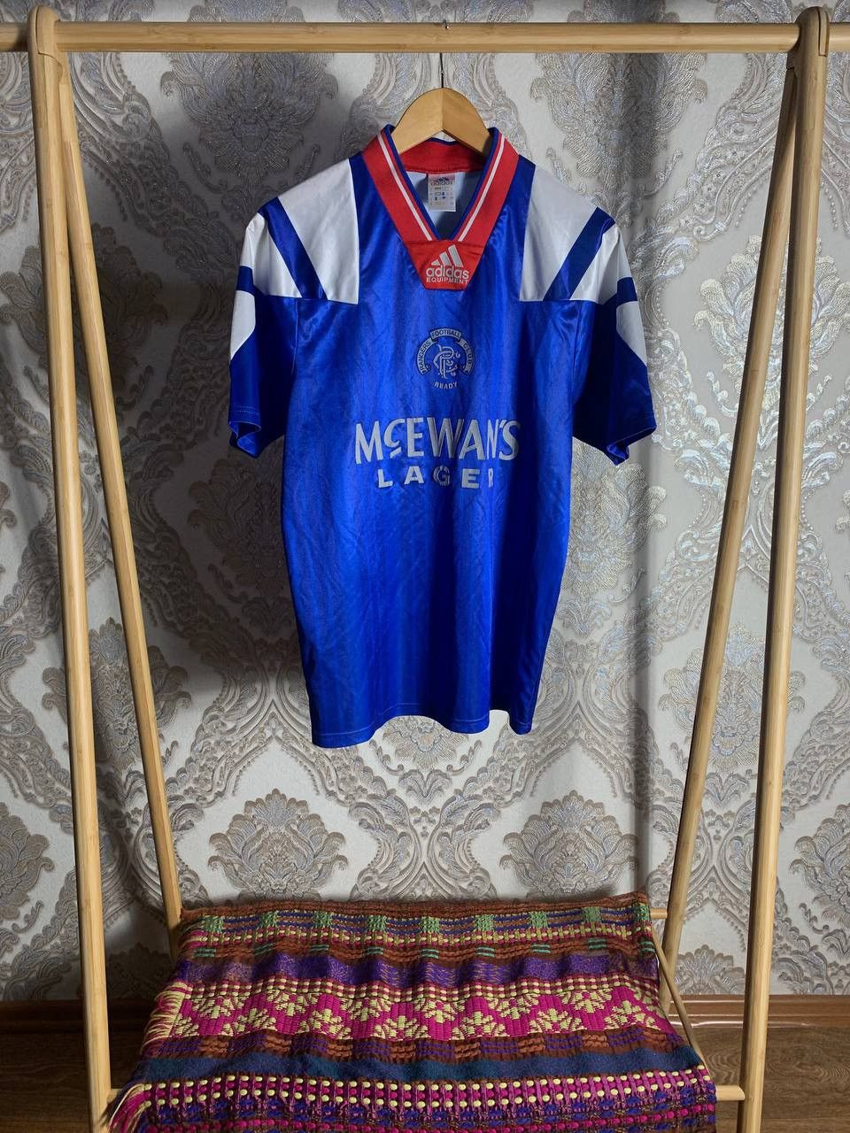Adidas × Vintage VERY RARE ADIDAS FC RANGERS SCOTLAND SOCCER JERSEY RETRO Y2K Size US L / EU 52-54 / 3 - 2 Thumbnail