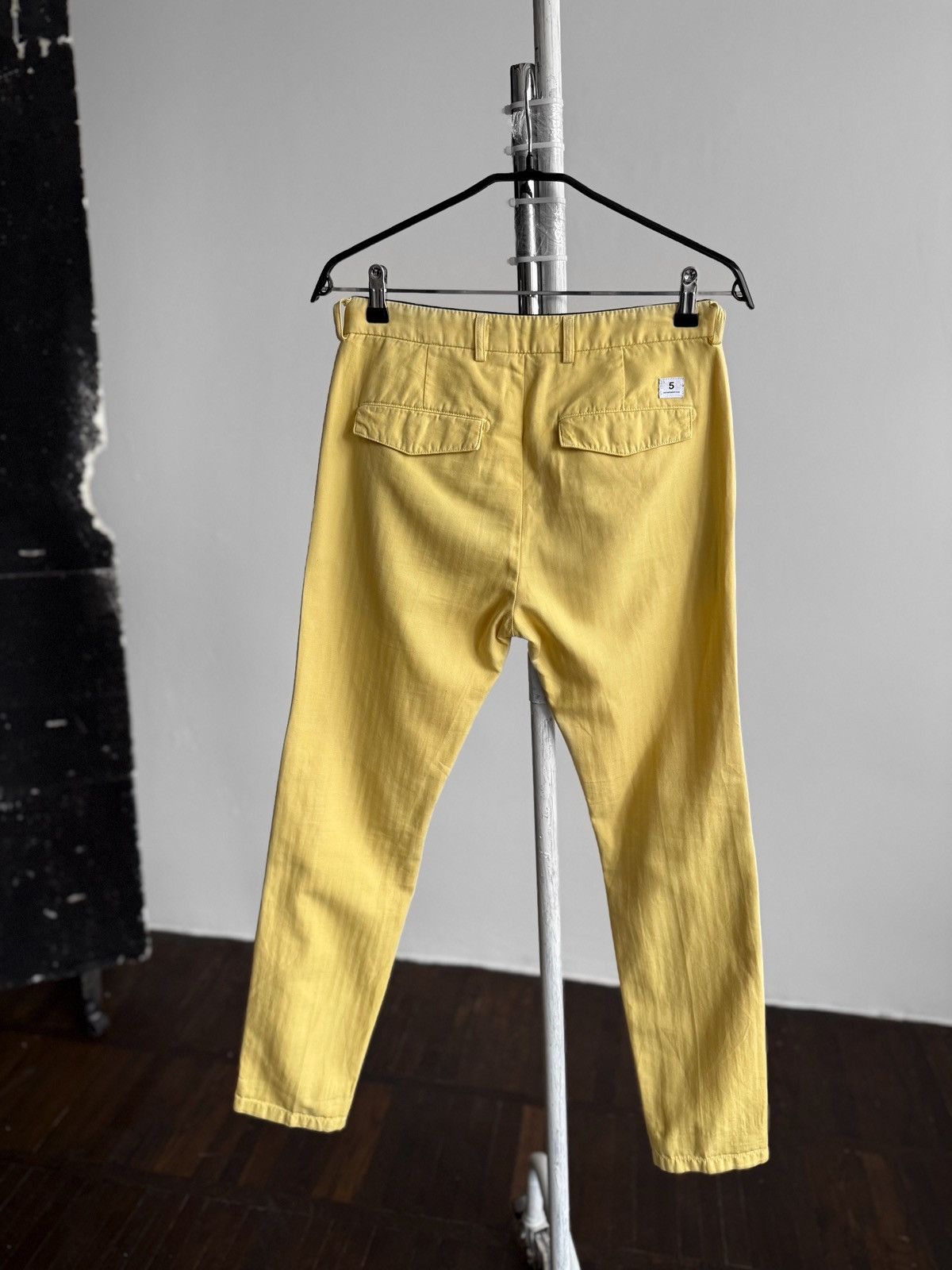 DEPARTMENT5 Department Five Straight Fit Cotton Linen Chino Trousers Size 29" - 2 Thumbnail