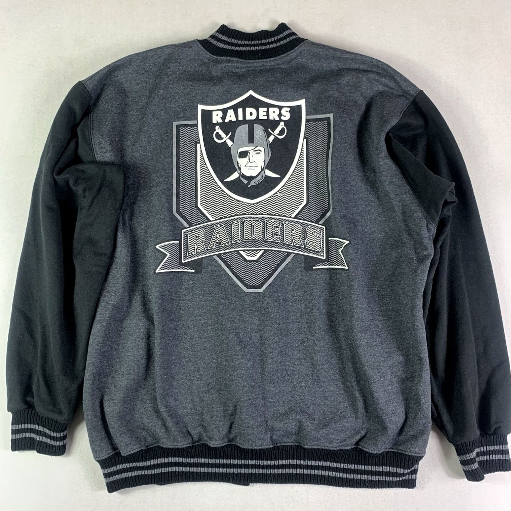 Vintage Vintage Los Angeles Raiders Varsity Jacket Mens XL button snap Oakland Lightweight Size US XL / EU 56 / 4 - 2 Thumbnail