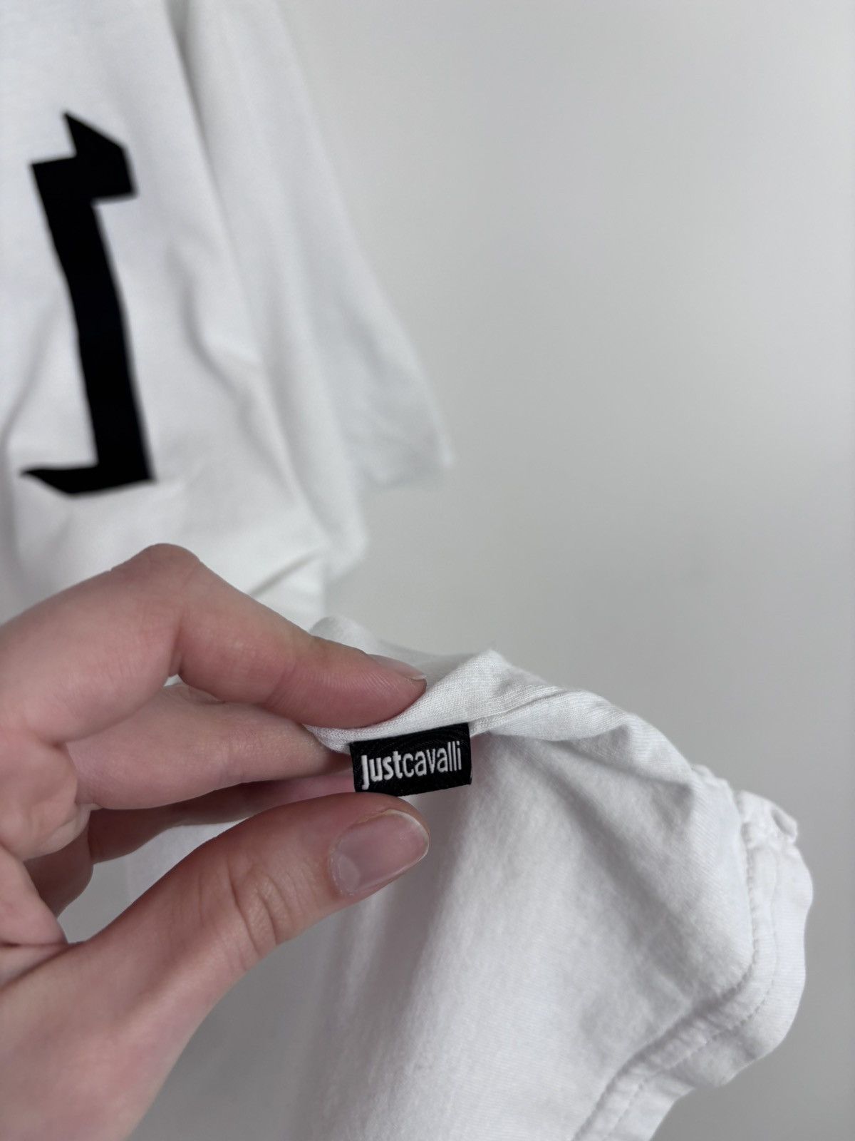 Just Cavalli Just Cavalli Men’s White Big Graphic Logo T-Shirt Tee Size US L / EU 52-54 / 3 - 12 Thumbnail