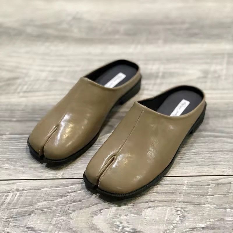 Streetwear Casual PU Leather Tabi Slippers Loafers Shoes