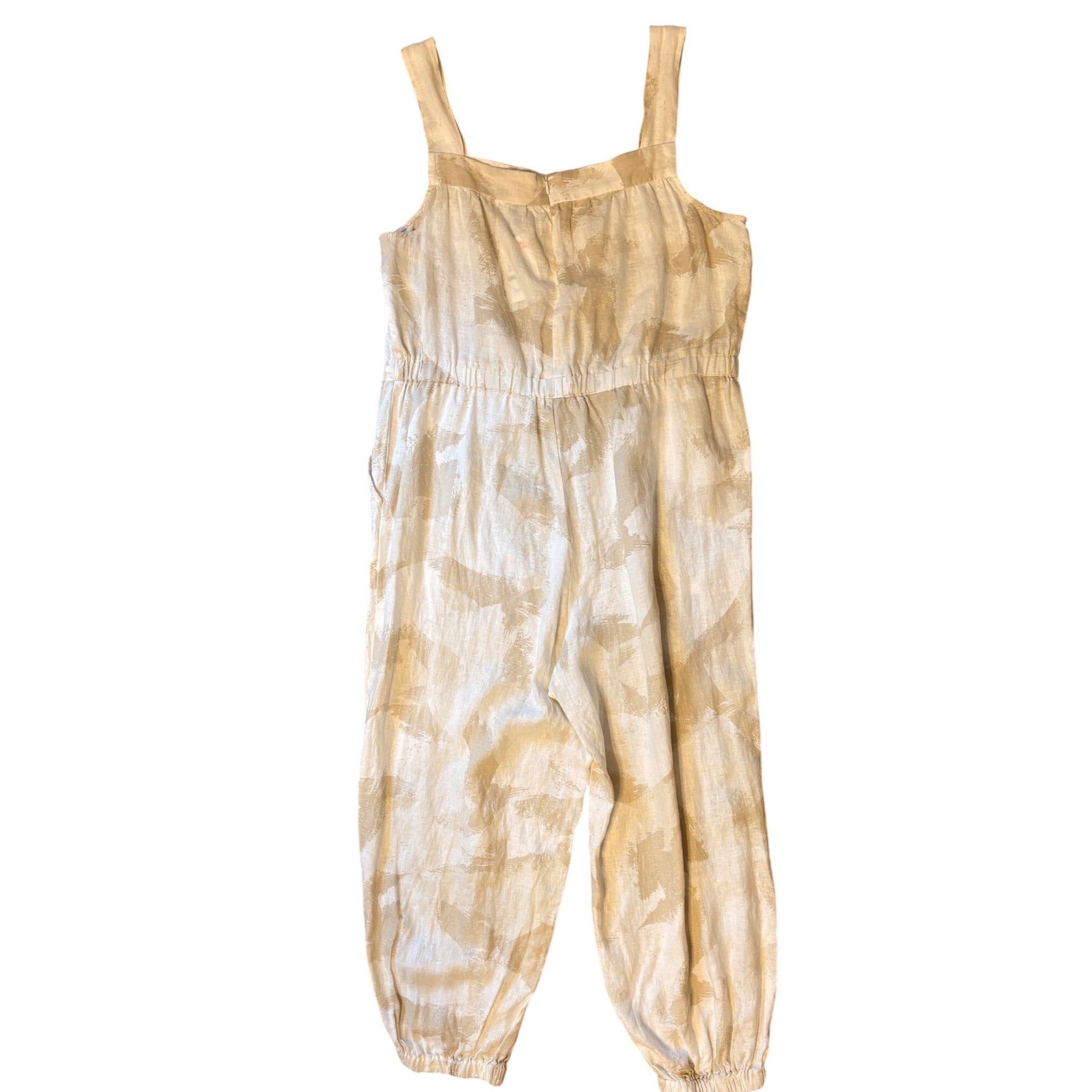 DKNY NWT DKNY Pure L 100% Linen Romper Overalls Tank Jumpsuit Lag Size 32" / US 10 / IT 46 - 2 Thumbnail